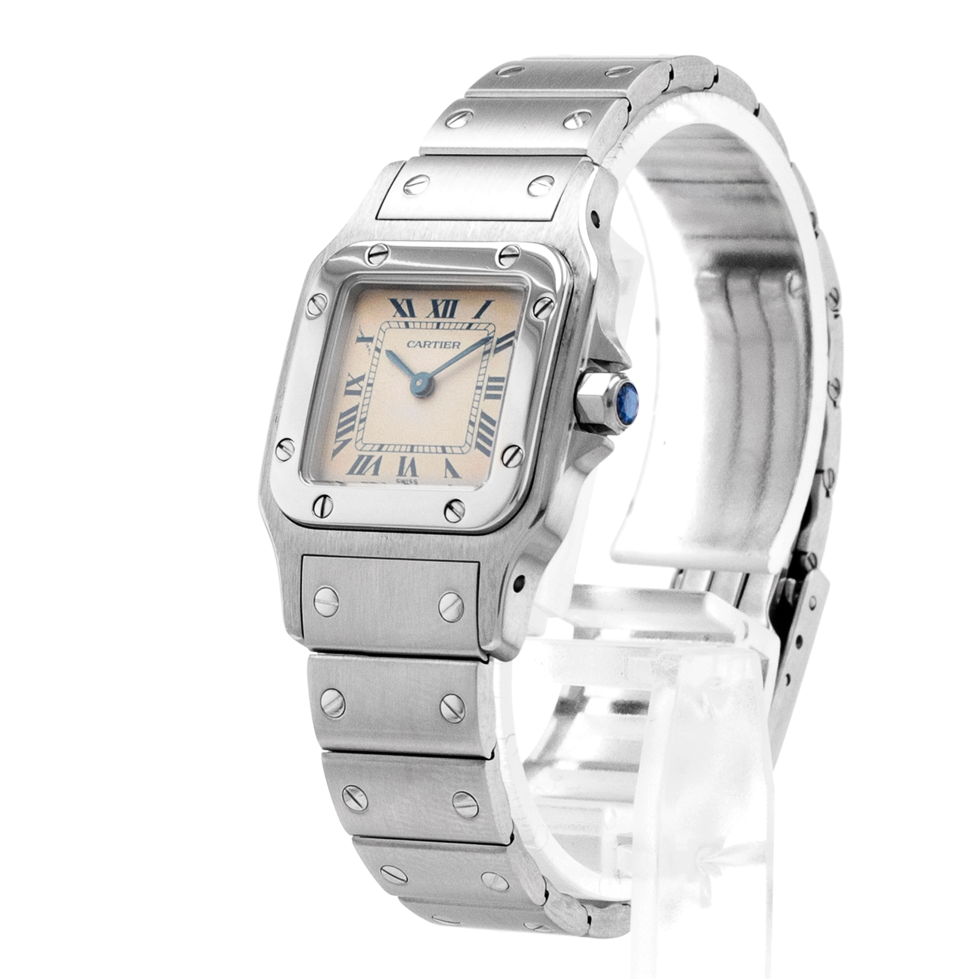 Cartier Galbee W20017D6 1565 24mm Champagne Roman Steel Quartz Ladies Watch thumbnail 4