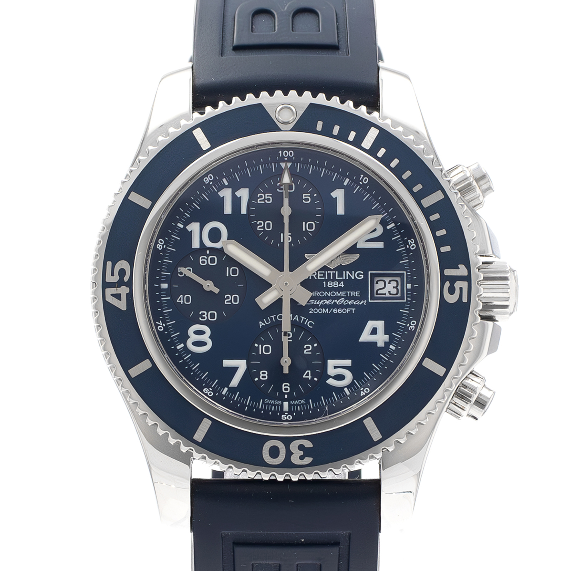 Breitling Superocean A13311 42mm Blue Chronograph Steel Mens Watch 2017 thumbnail 1