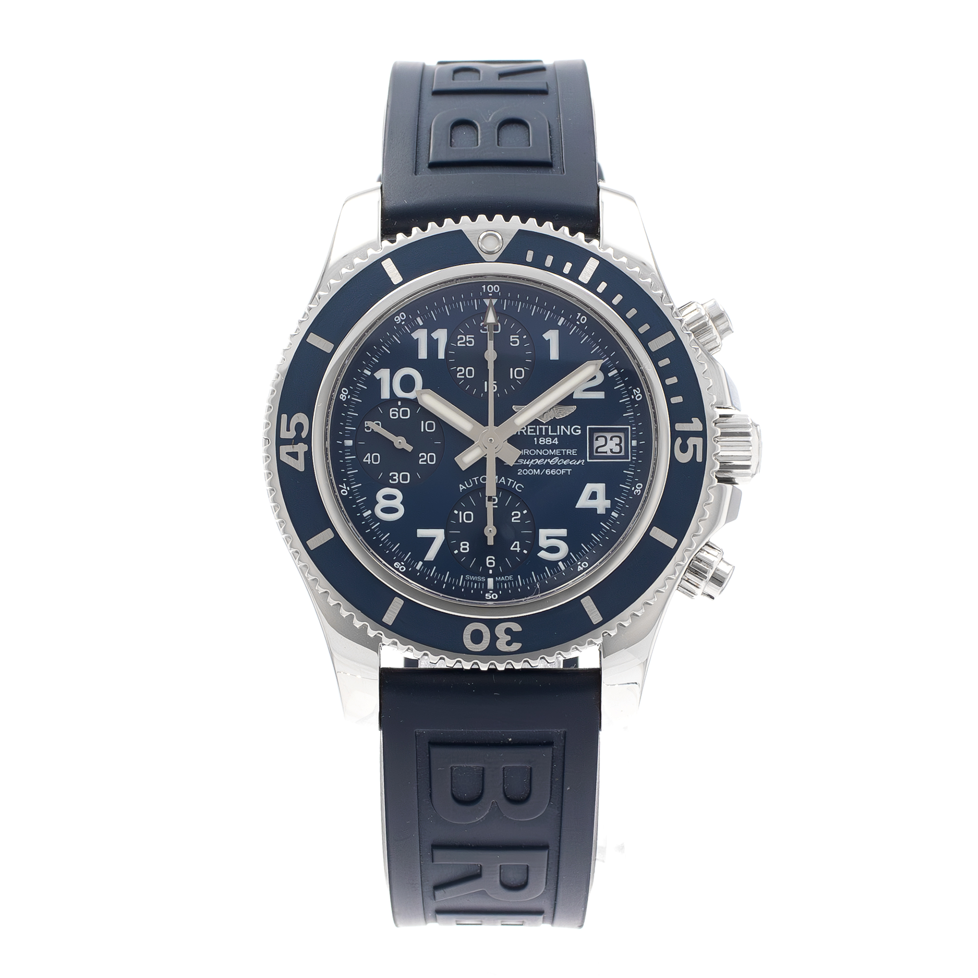 Breitling Superocean A13311 42mm Blue Chronograph Steel Mens Watch 2017 thumbnail 2