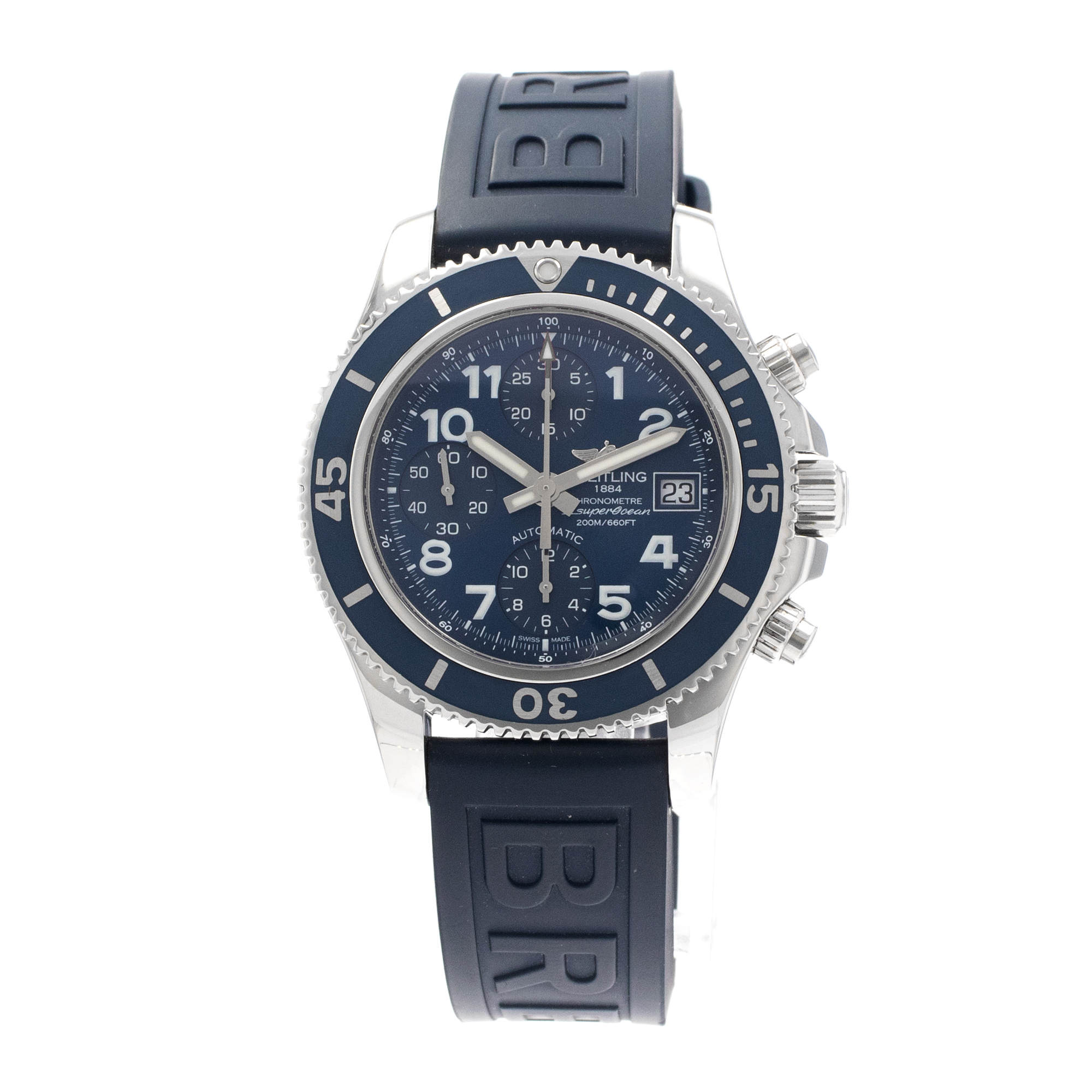 Breitling Superocean A13311 42mm Blue Chronograph Steel Mens Watch 2017 thumbnail 4