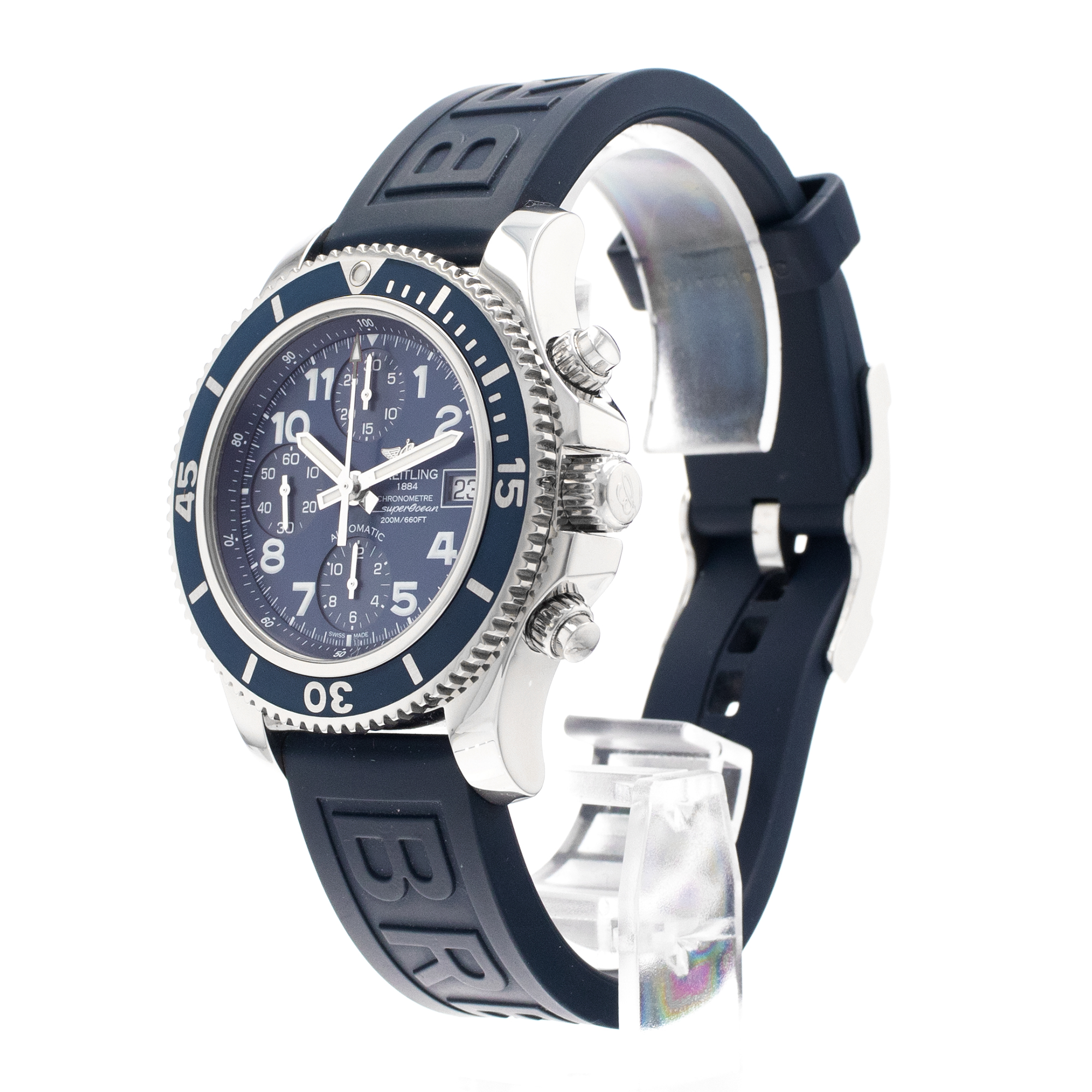 Breitling Superocean A13311 42mm Blue Chronograph Steel Mens Watch 2017 thumbnail 5