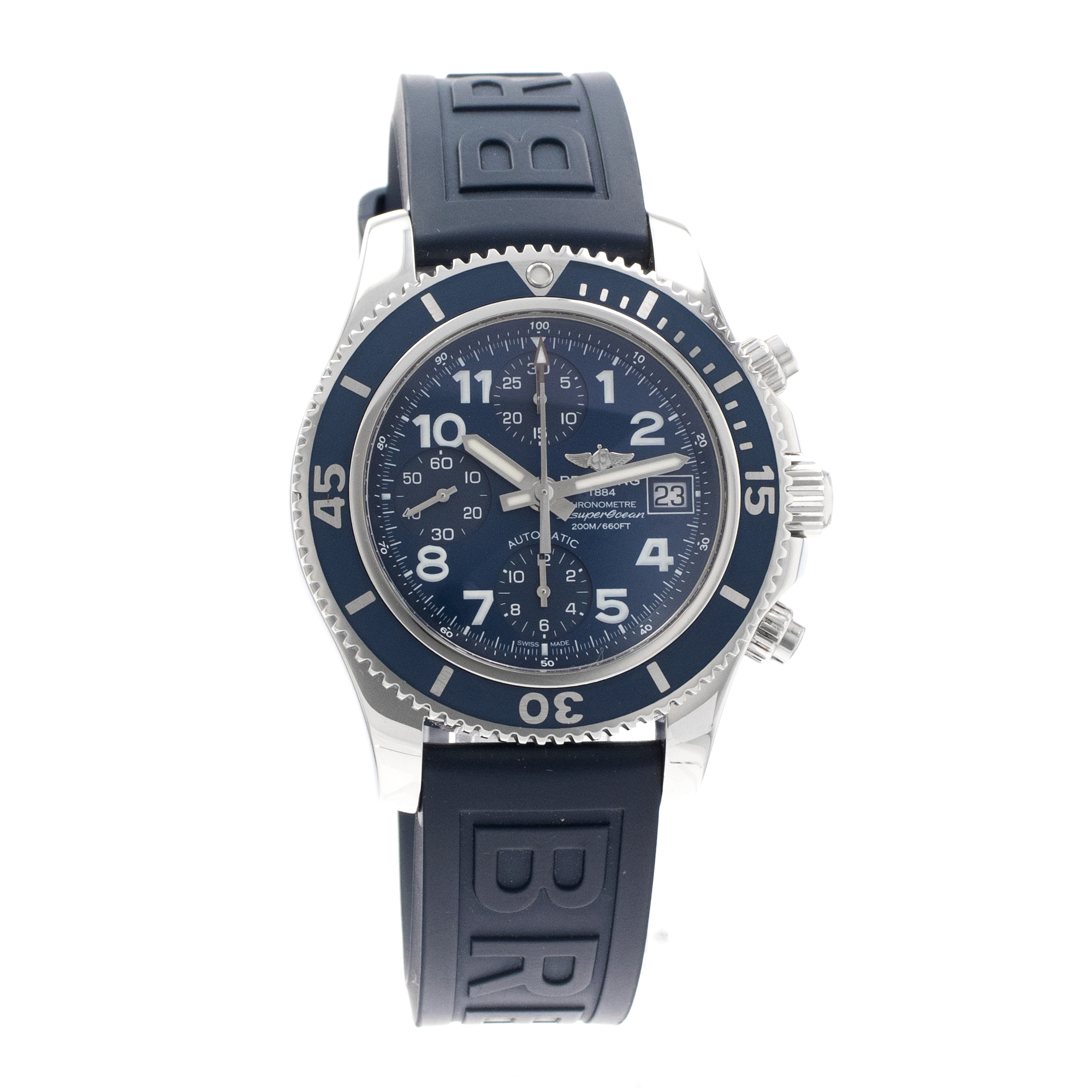 Breitling Superocean A13311 42mm Blue Chronograph Steel Mens Watch 2017 thumbnail 9
