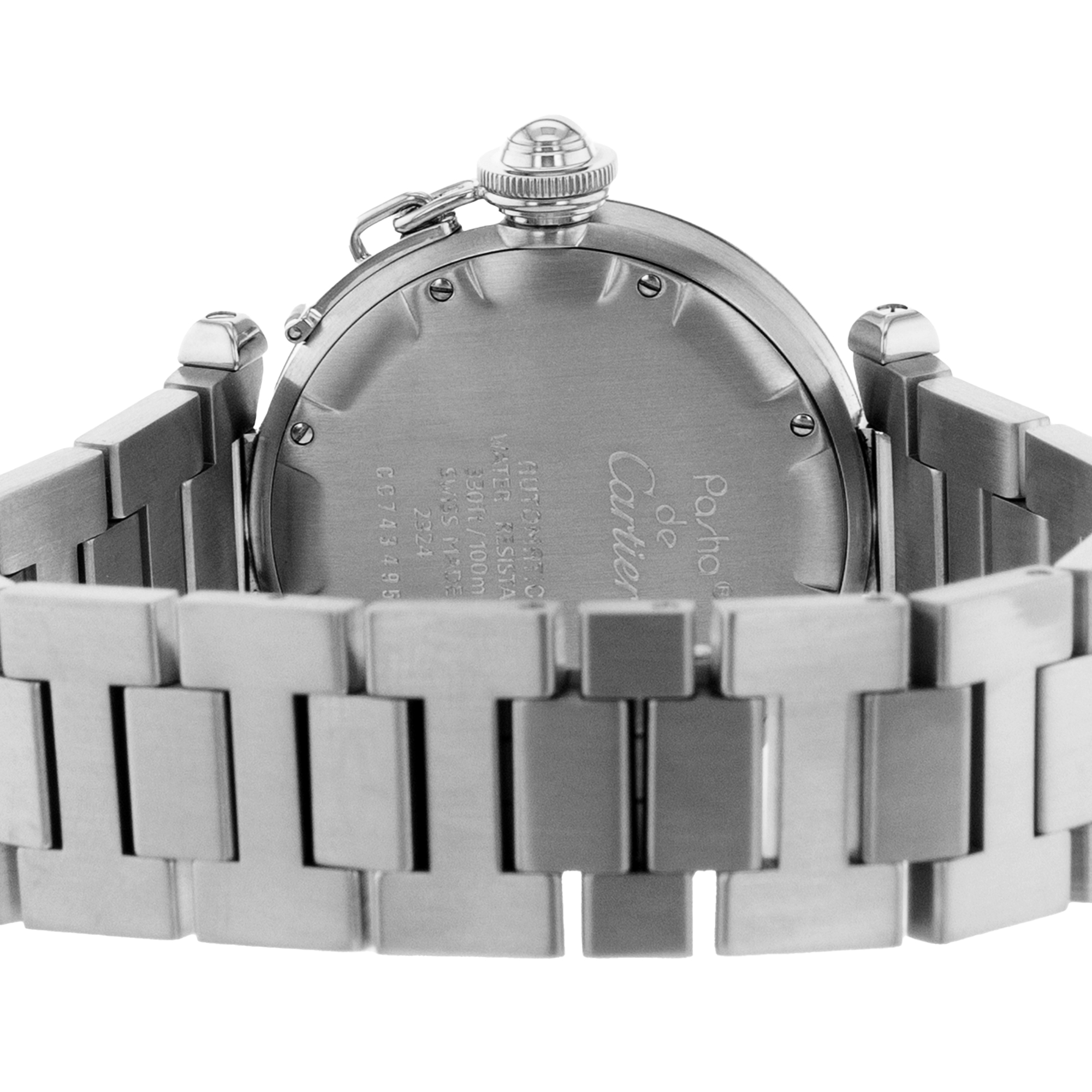 Cartier Pasha W31015M7 2324 35mm White Arabic steel Automatic Mens Watch thumbnail 11
