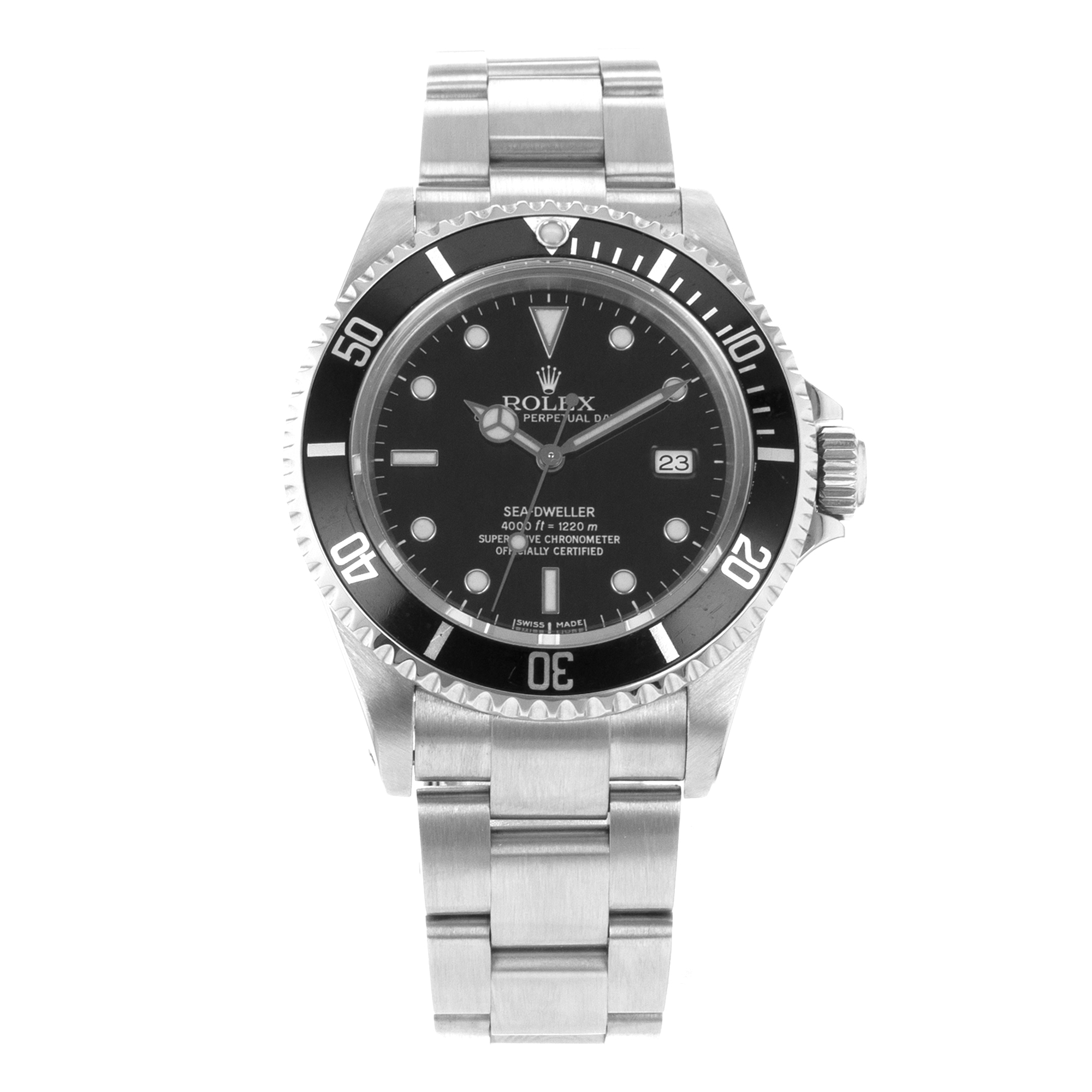 Rolex Sea-Dweller 4000 16600 40mm Black Steel Oyster Mens Watch 2001 Papers thumbnail 2