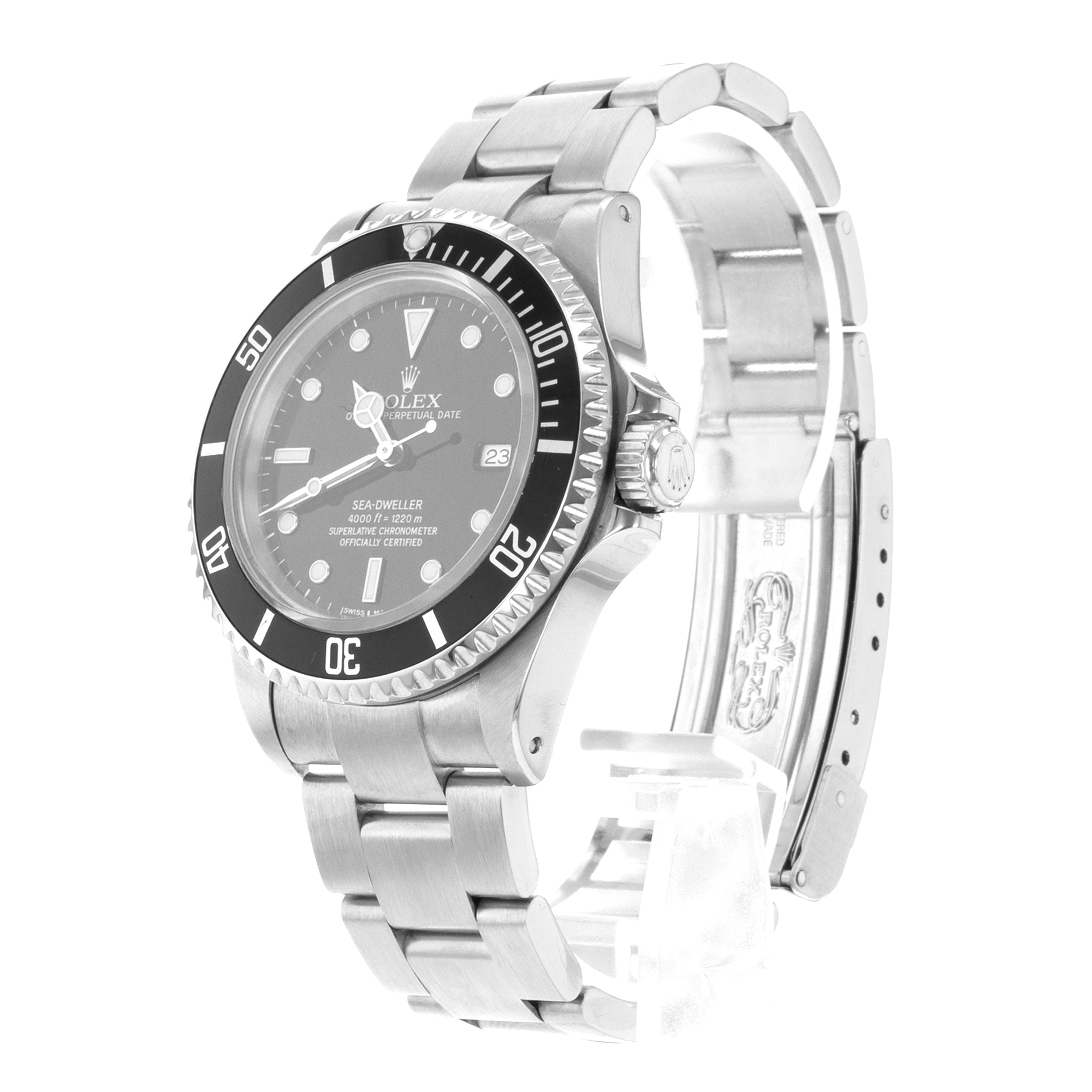 Rolex Sea-Dweller 4000 16600 40mm Black Steel Oyster Mens Watch 2001 Papers thumbnail 5