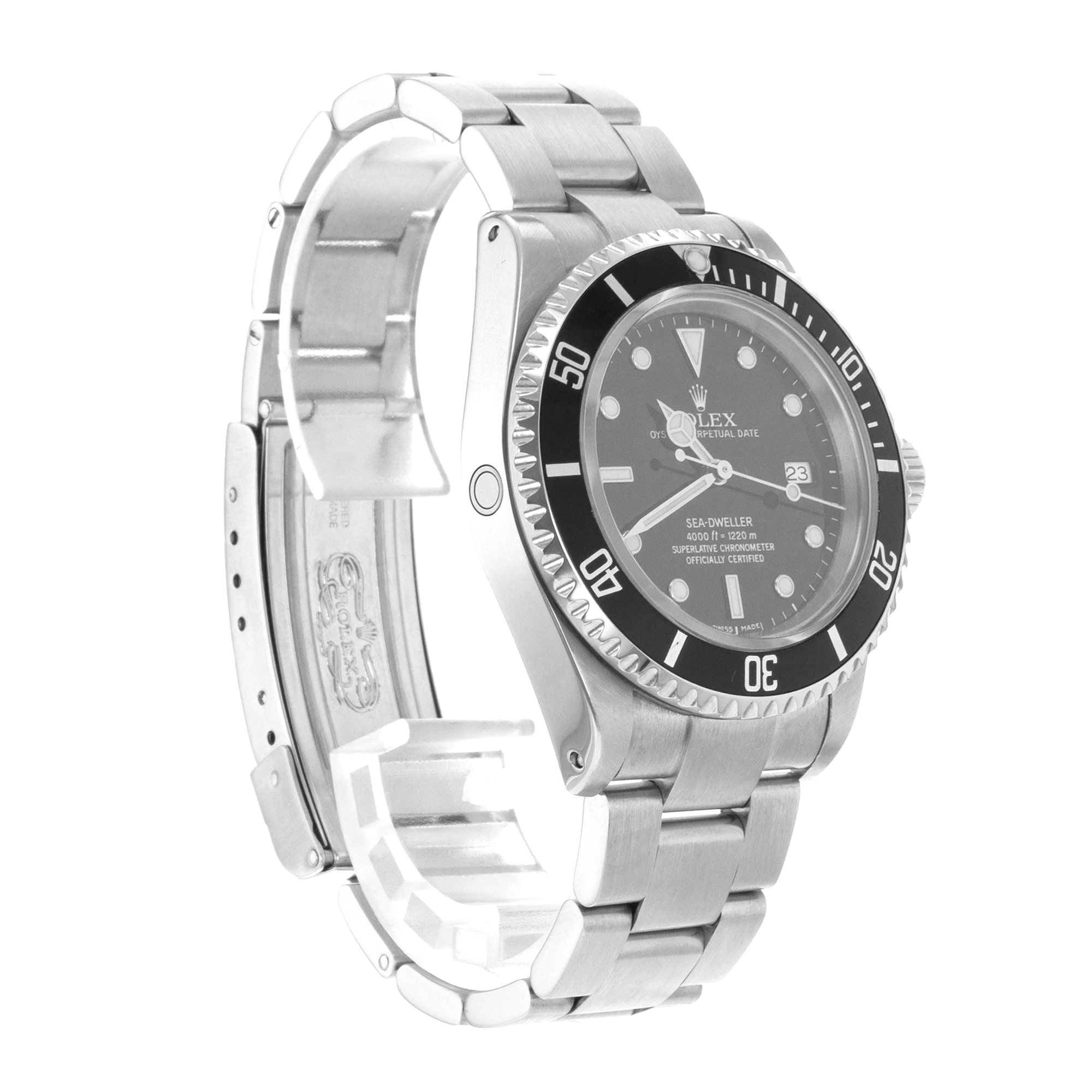 Rolex Sea-Dweller 4000 16600 40mm Black Steel Oyster Mens Watch 2001 Papers thumbnail 8