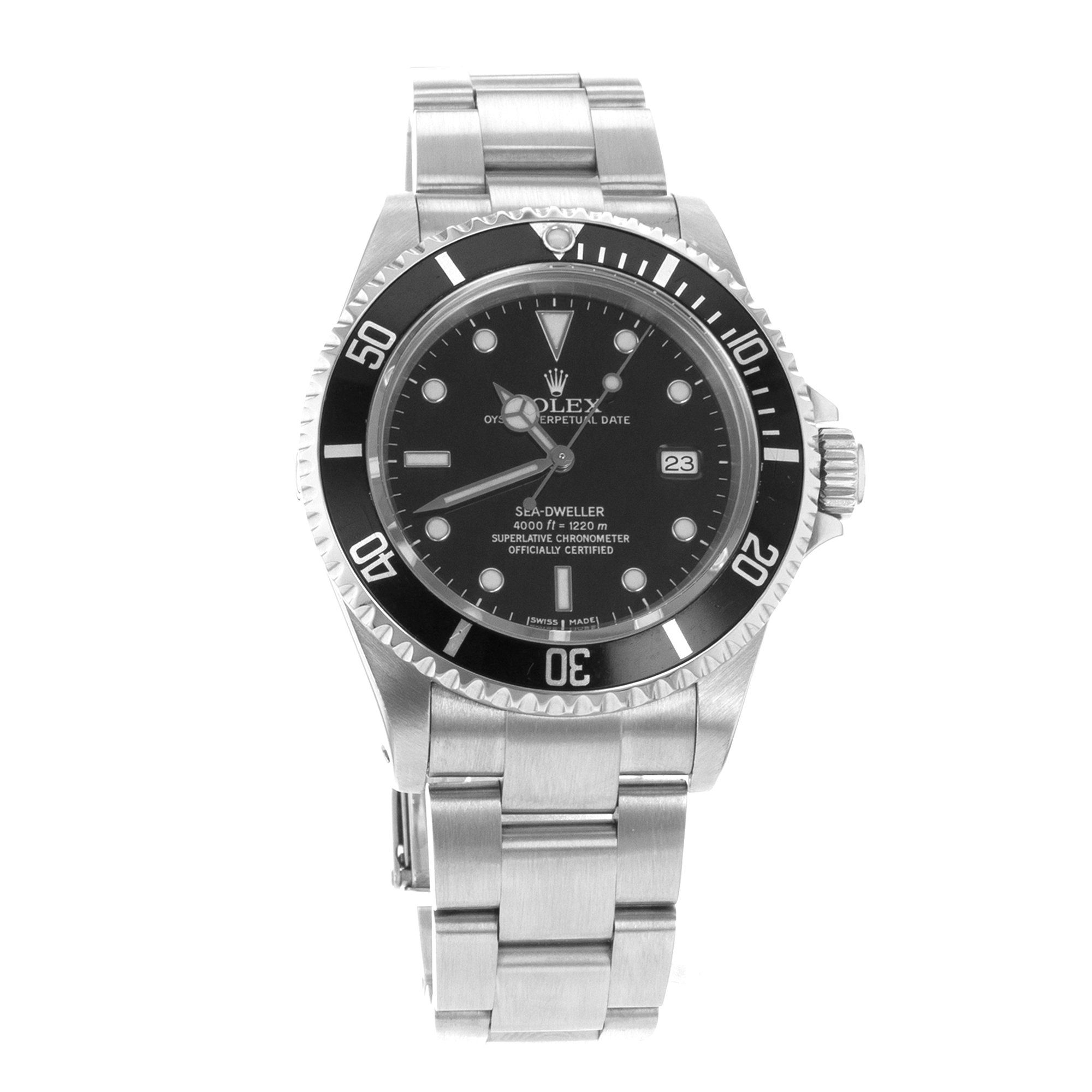 Rolex Sea-Dweller 4000 16600 40mm Black Steel Oyster Mens Watch 2001 Papers thumbnail 9