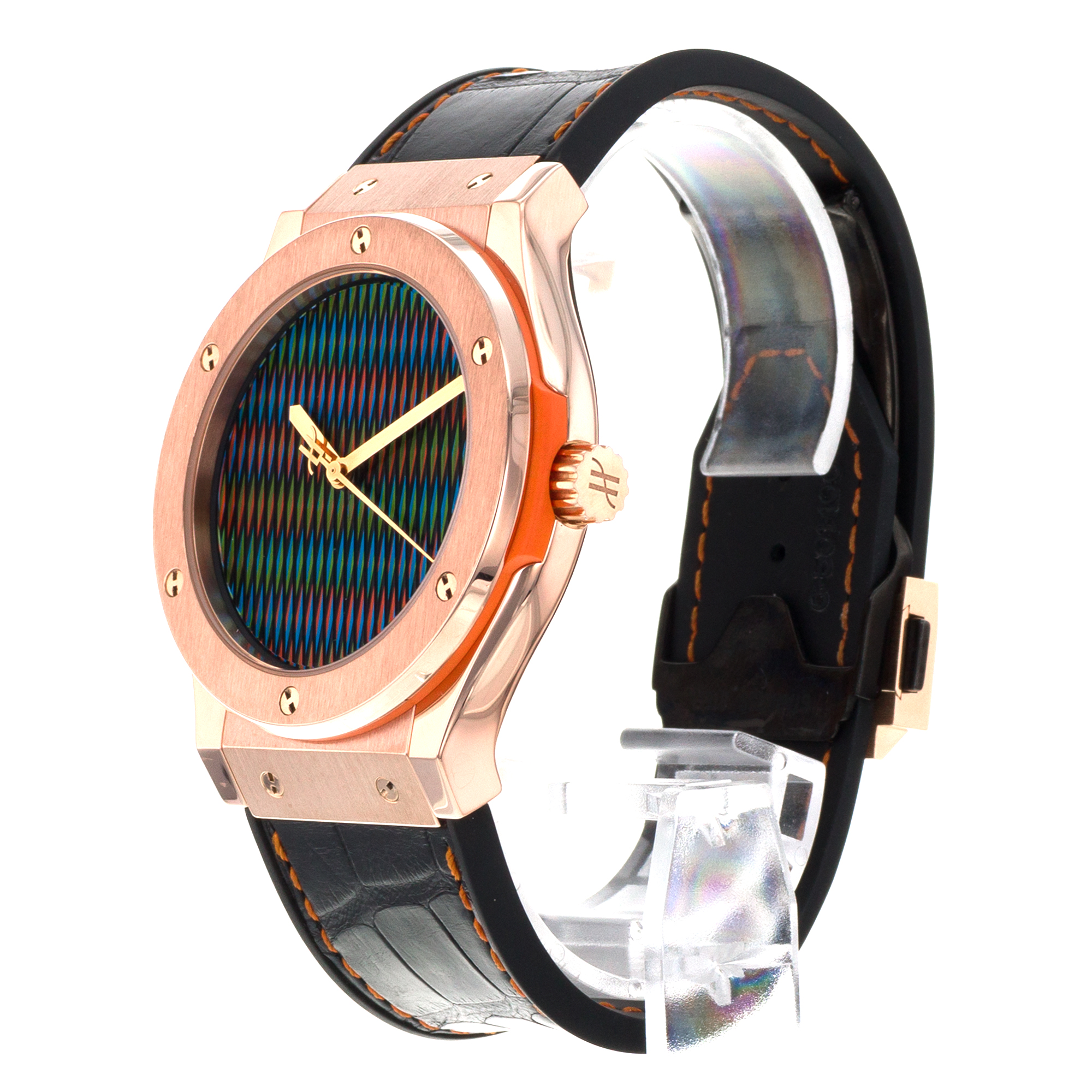 Hublot Classic Fusion 511.OS.8900.LR.CZD15 45mm Rose Gold Cruz-Diez Mens Watch thumbnail 4