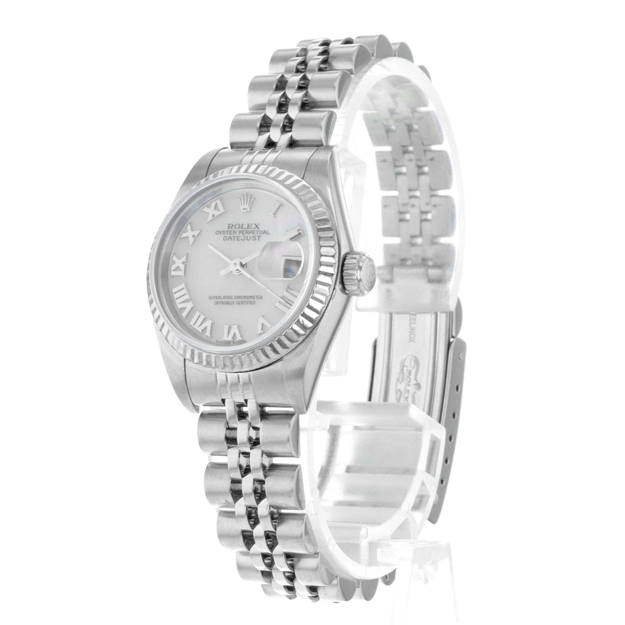 Rolex Datejust 26 79174 Factory Mother of Pearl Steel White Gold Ladies Watch thumbnail 4