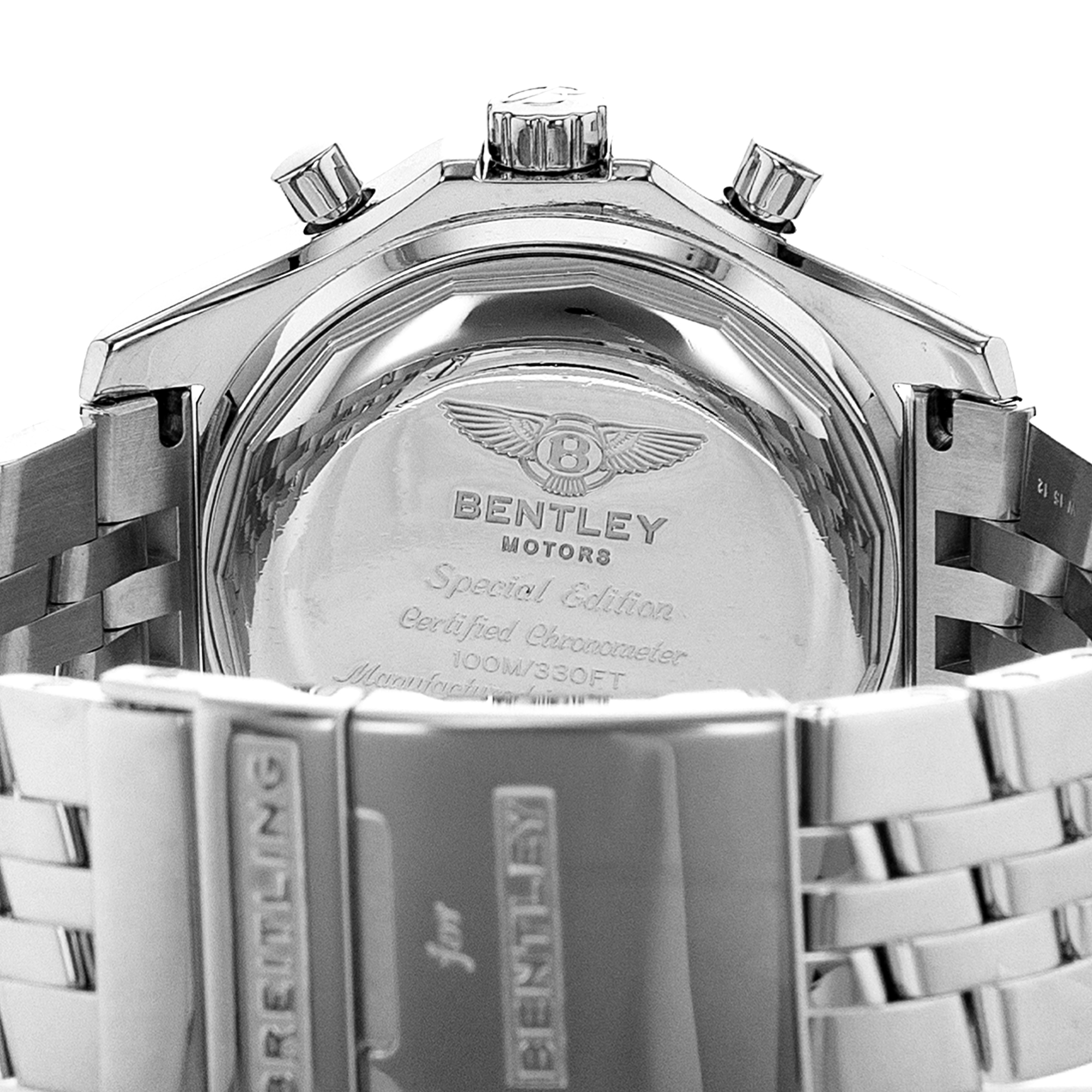 Breitling Bentley GT A13362 45mm Chronograph White Index Steel Men's Watch thumbnail 10