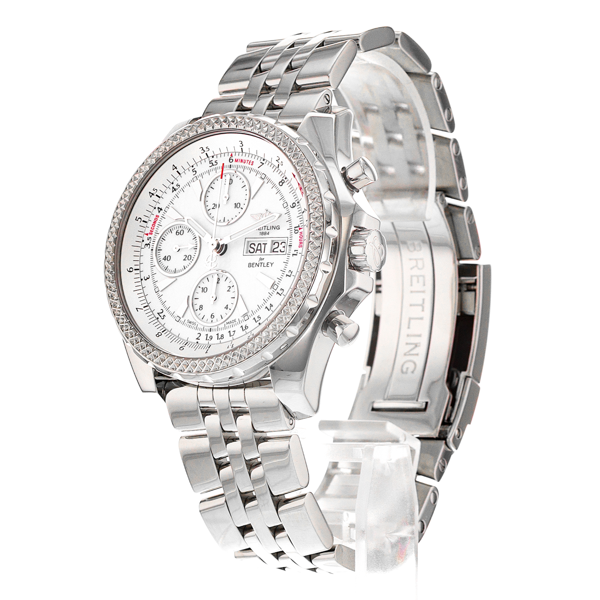 Breitling Bentley GT A13362 45mm Chronograph White Index Steel Men's Watch thumbnail 4
