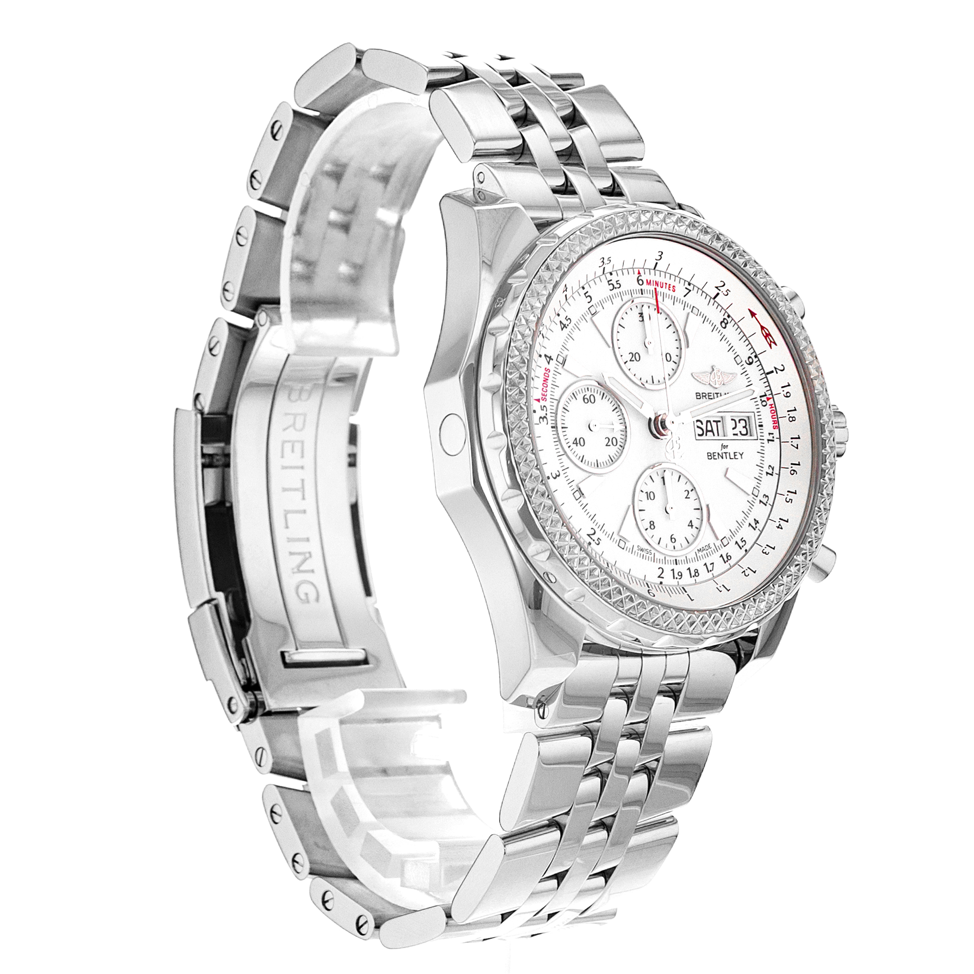 Breitling Bentley GT A13362 45mm Chronograph White Index Steel Men's Watch thumbnail 7
