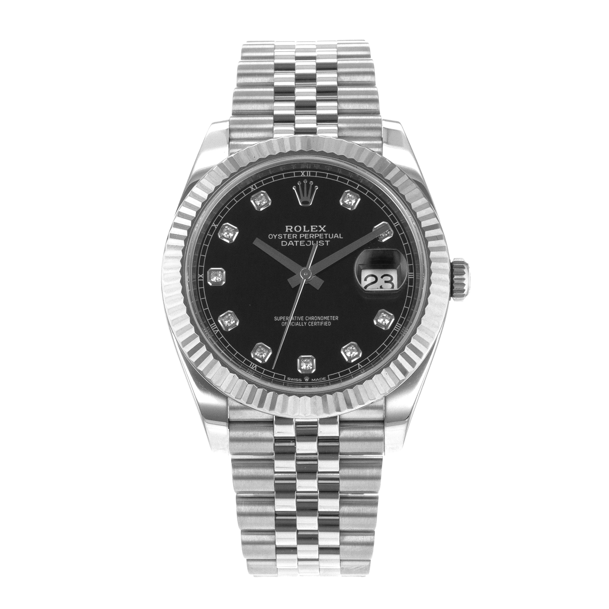 Rolex Datejust 41 126334 Factory Black Diamond Mens Watch 2020 thumbnail 2