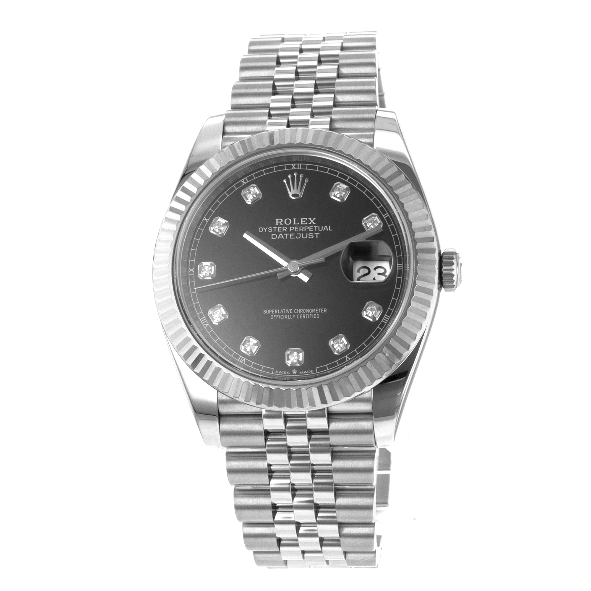 Rolex Datejust 41 126334 Factory Black Diamond Mens Watch 2020 thumbnail 4