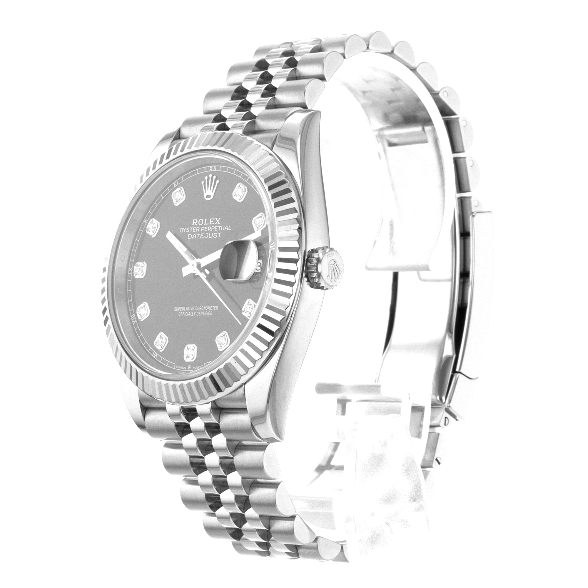 Rolex Datejust 41 126334 Factory Black Diamond Mens Watch 2020 thumbnail 5