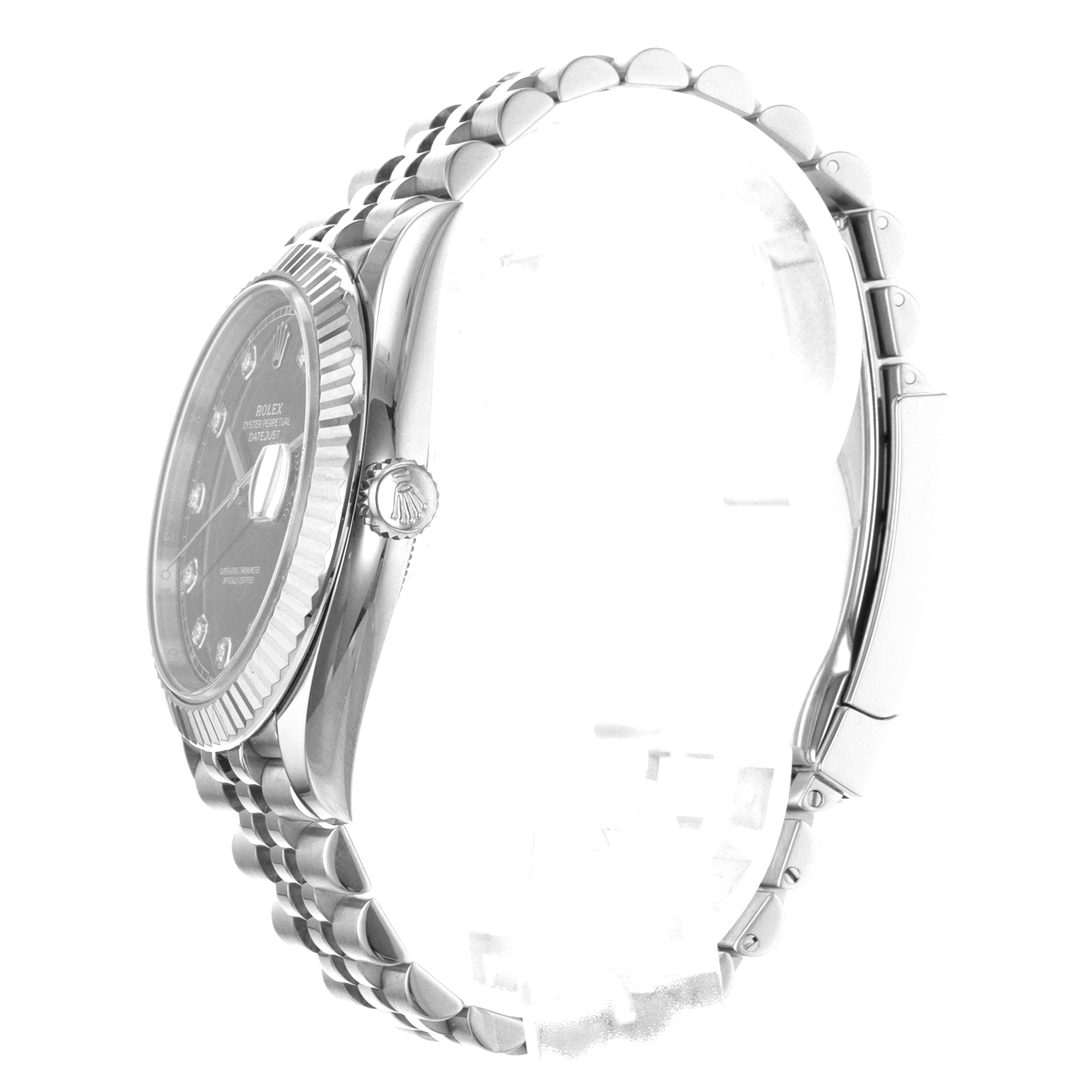 Rolex Datejust 41 126334 Factory Black Diamond Mens Watch 2020 thumbnail 6