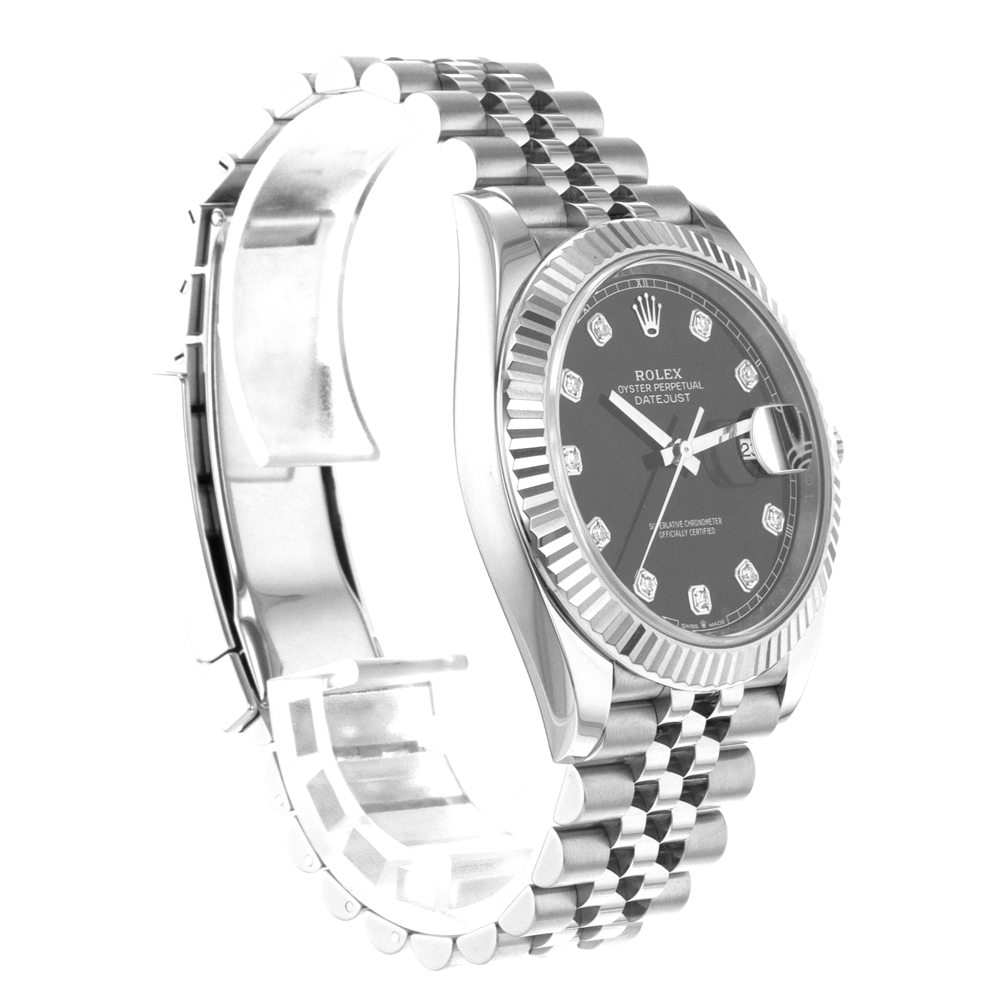 Rolex Datejust 41 126334 Factory Black Diamond Mens Watch 2020 thumbnail 8