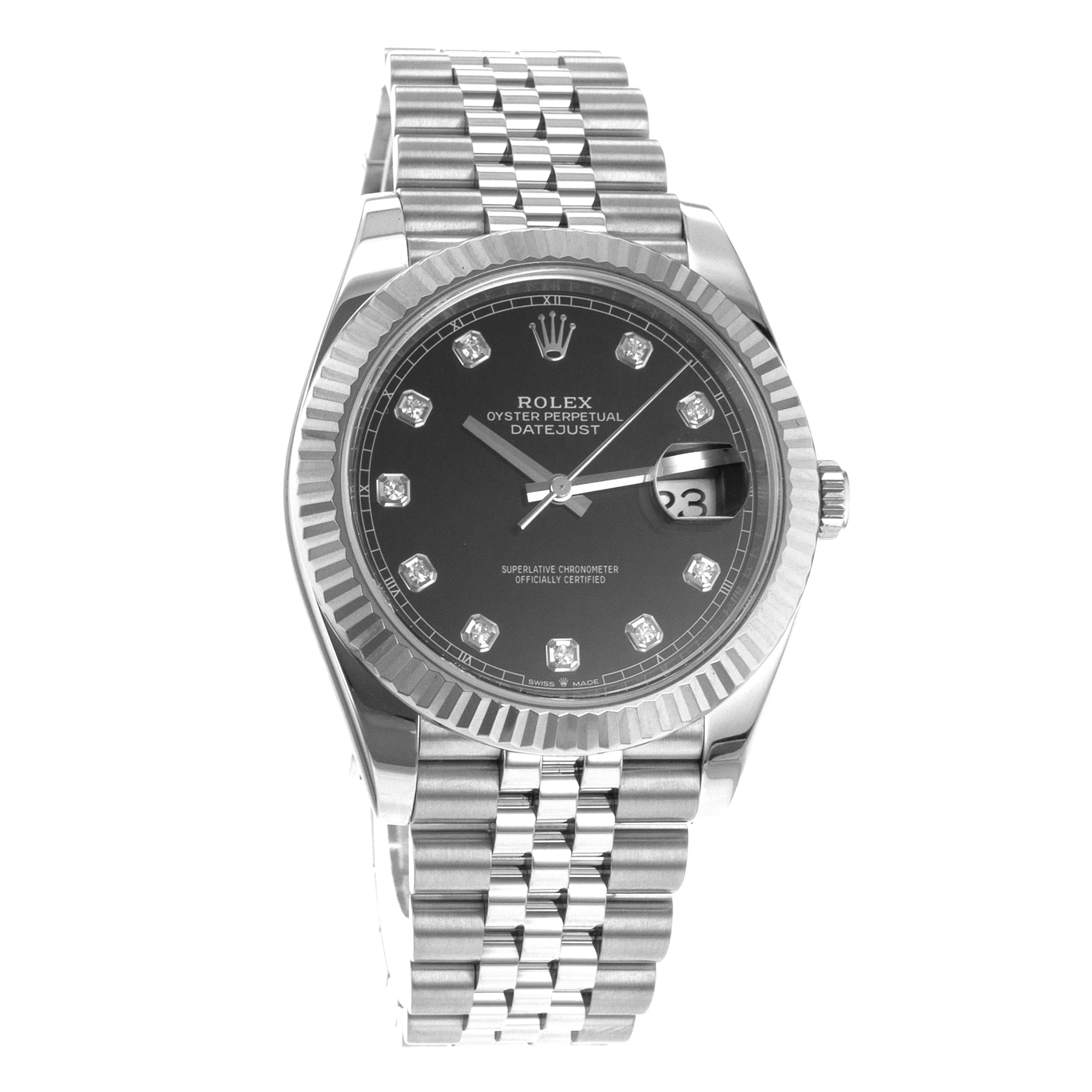 Rolex Datejust 41 126334 Factory Black Diamond Mens Watch 2020 thumbnail 9