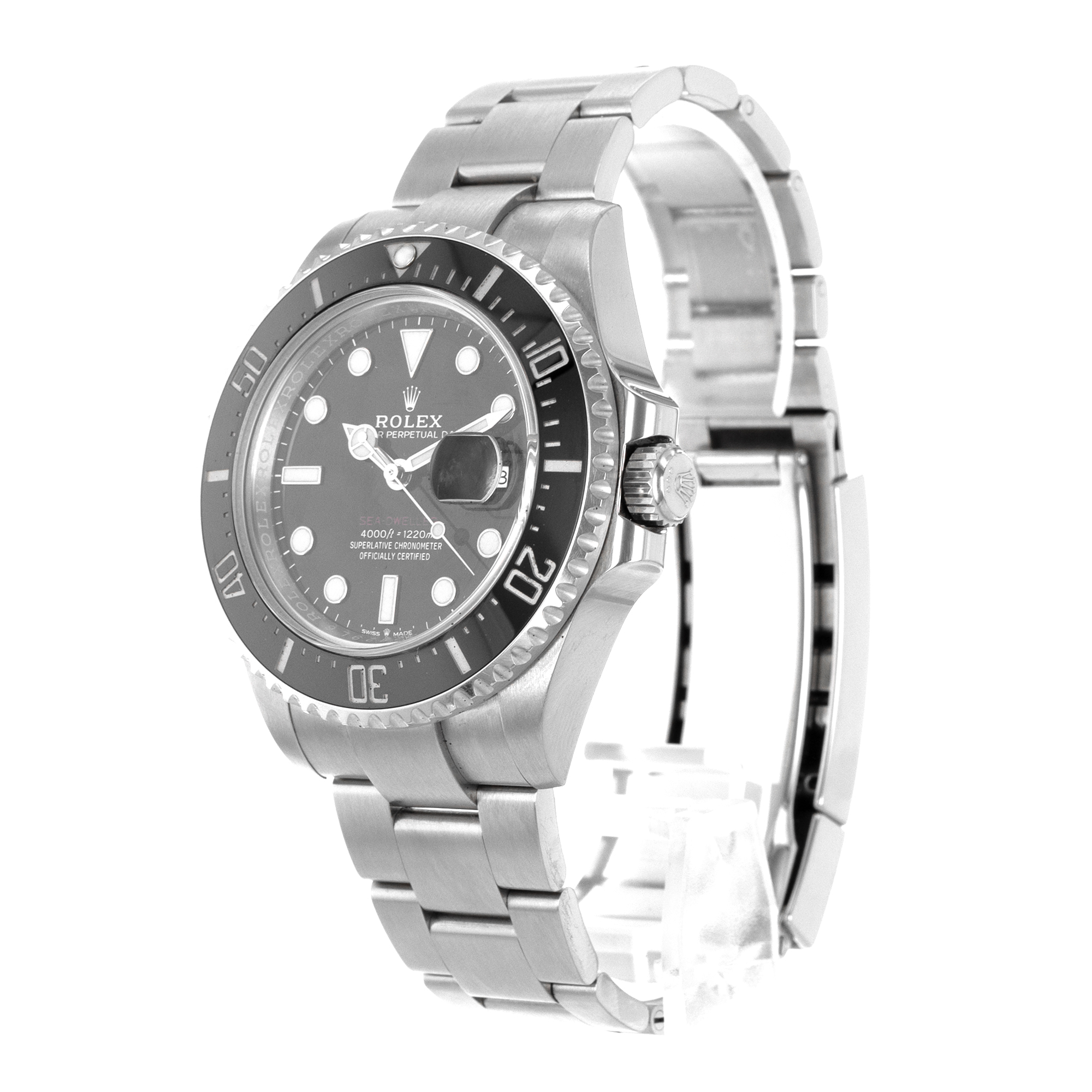 Rolex Sea-Dweller 126600 43mm Black Red Ceramic Steel Oyster Diver Mens Watch thumbnail 5