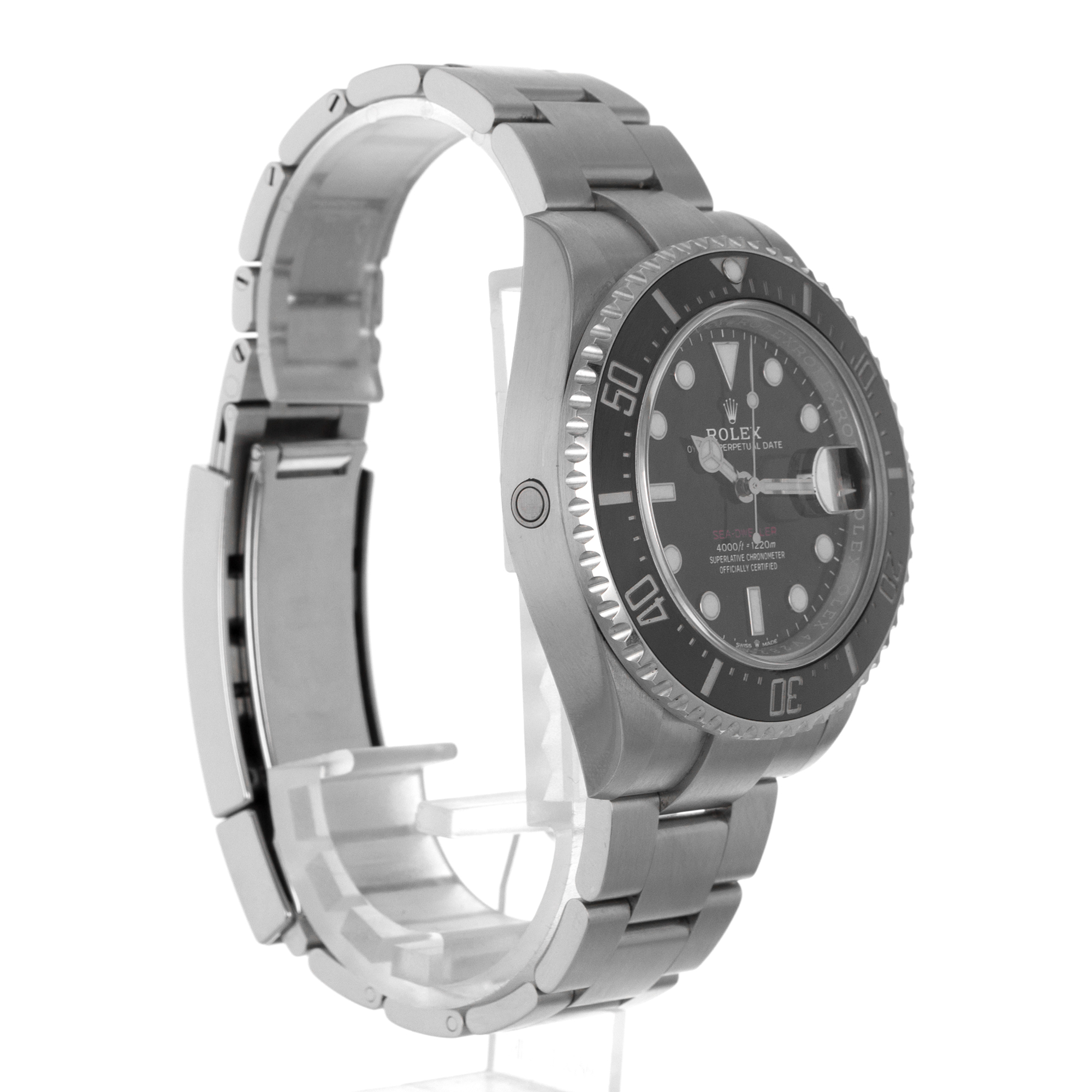Rolex Sea-Dweller 126600 43mm Black Red Ceramic Steel Oyster Diver Mens Watch thumbnail 8