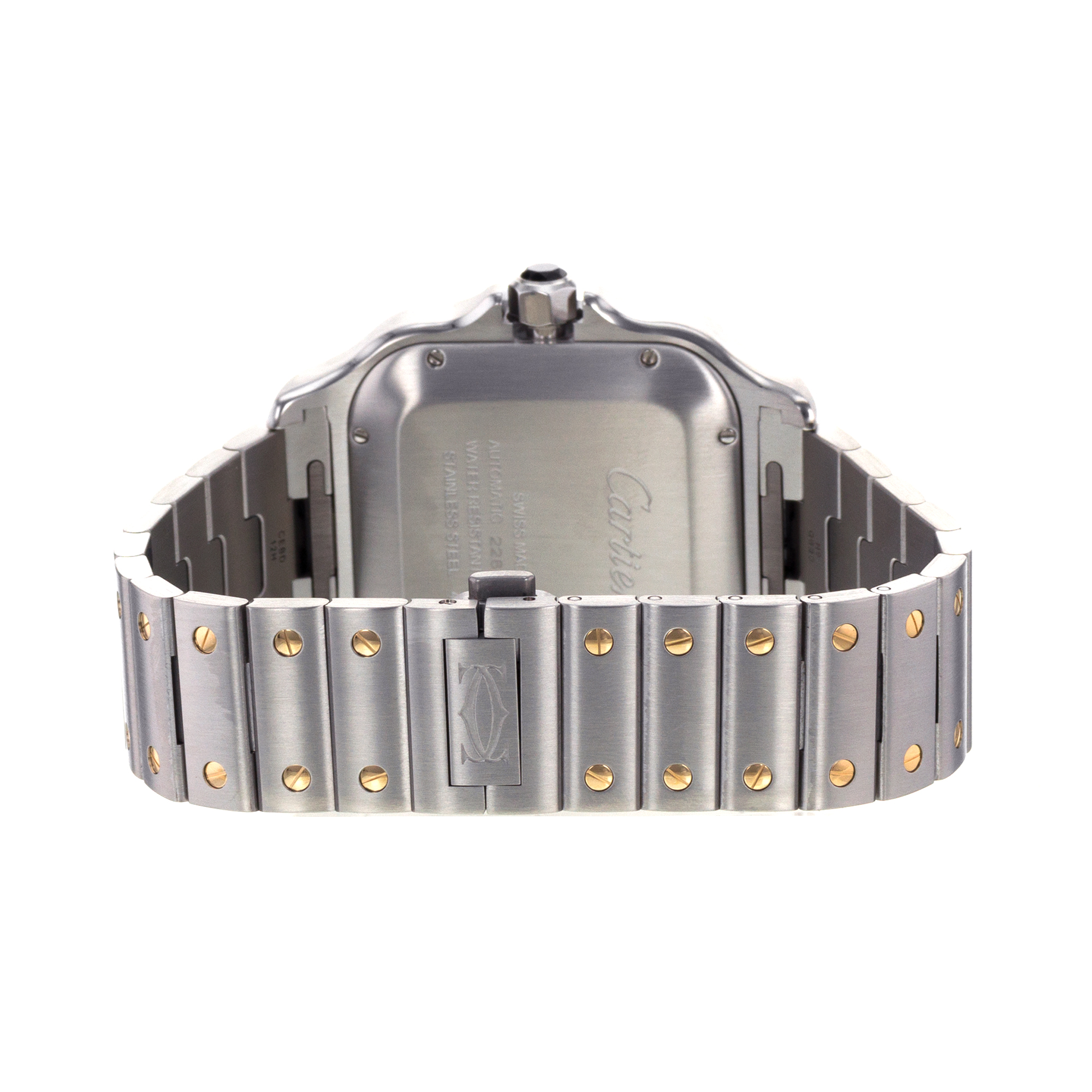 Cartier Santos W2SA0008 4183 43mm Chronograph Steel Yellow Gold Mens Watch thumbnail 10