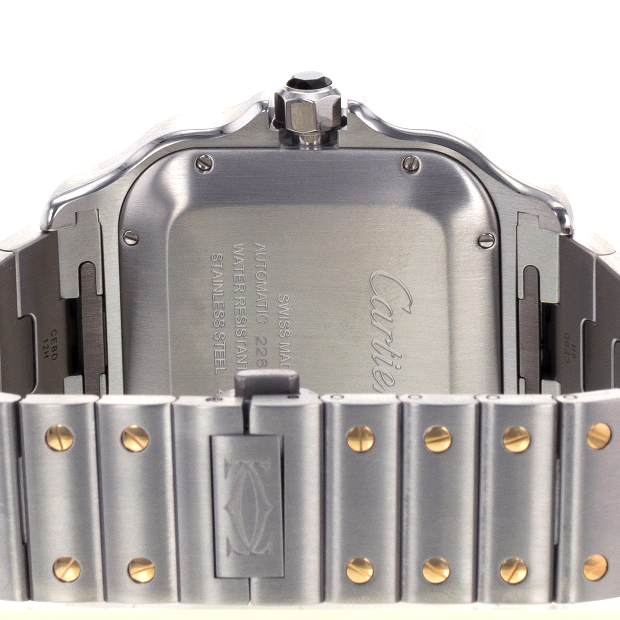 Cartier Santos W2SA0008 4183 43mm Chronograph Steel Yellow Gold Mens Watch thumbnail 11
