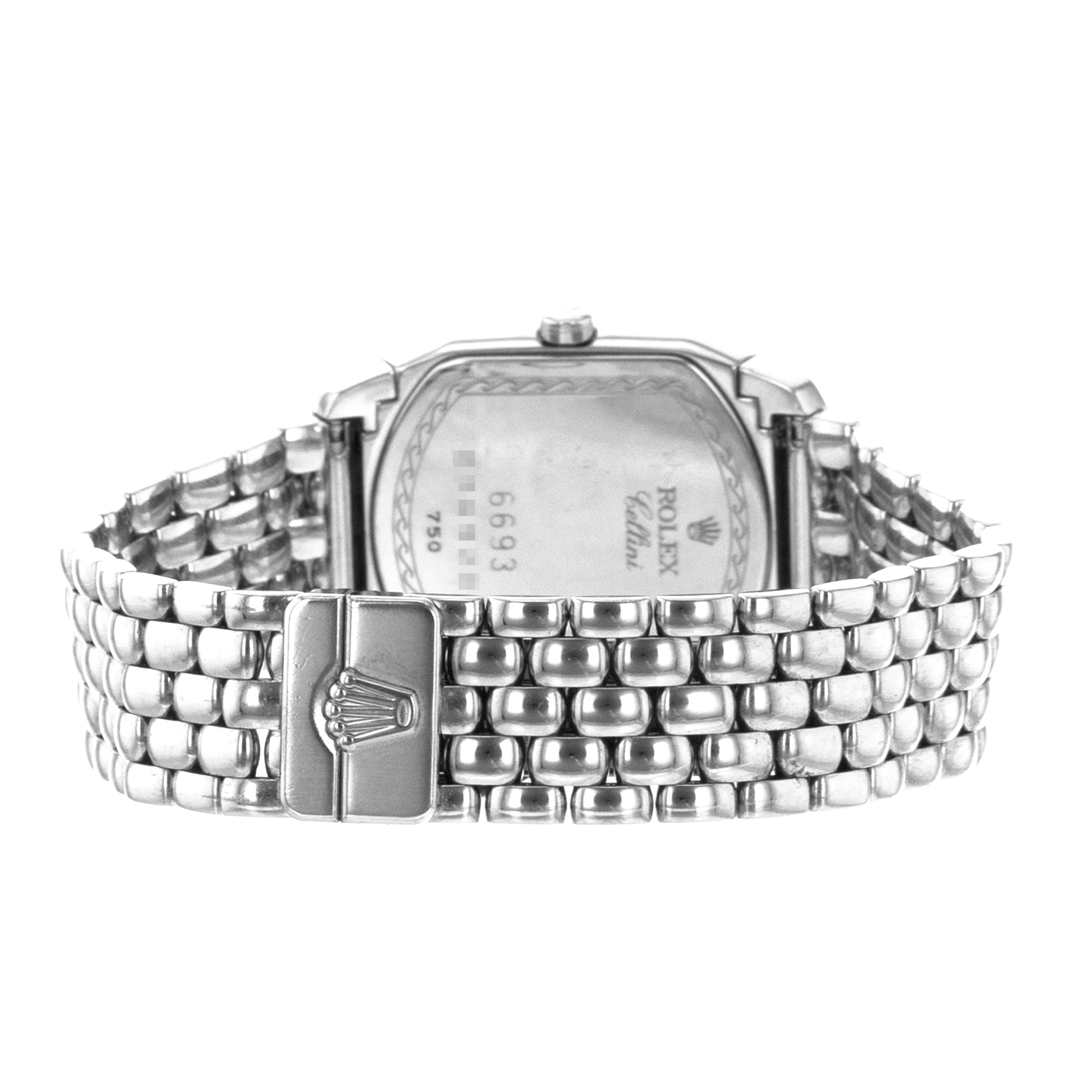 Rolex Cellini 6693 Factory Diamond Mother of Pearl White Gold Ladies Watch thumbnail 9