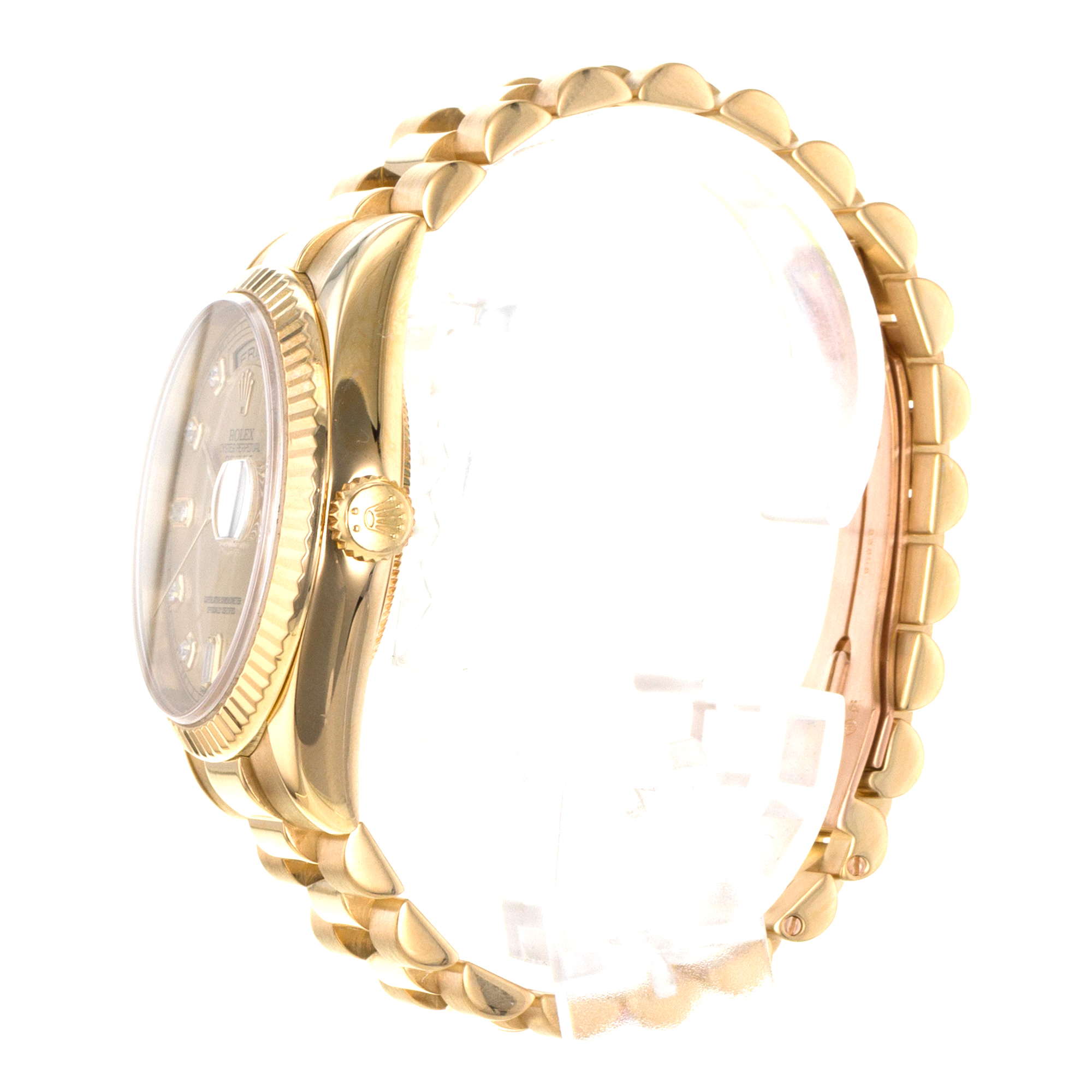 Rolex Day-Date 36 118238 Factory Diamond 18k Yellow Gold President Mens Watch thumbnail 5