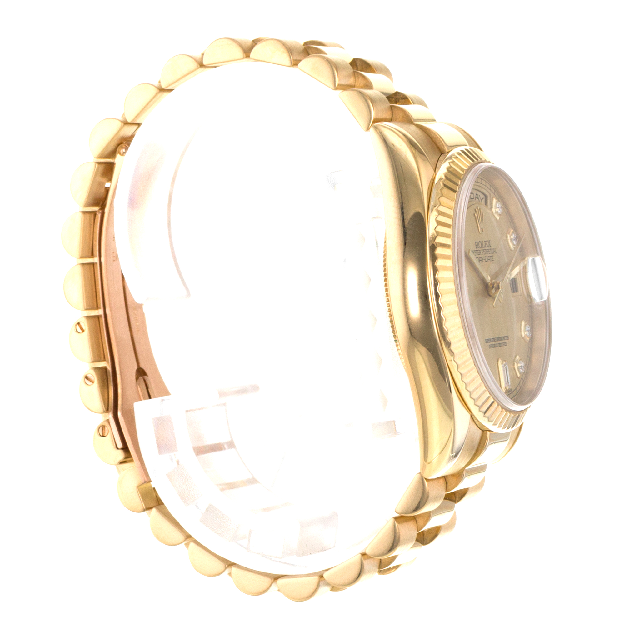Rolex Day-Date 36 118238 Factory Diamond 18k Yellow Gold President Mens Watch thumbnail 6