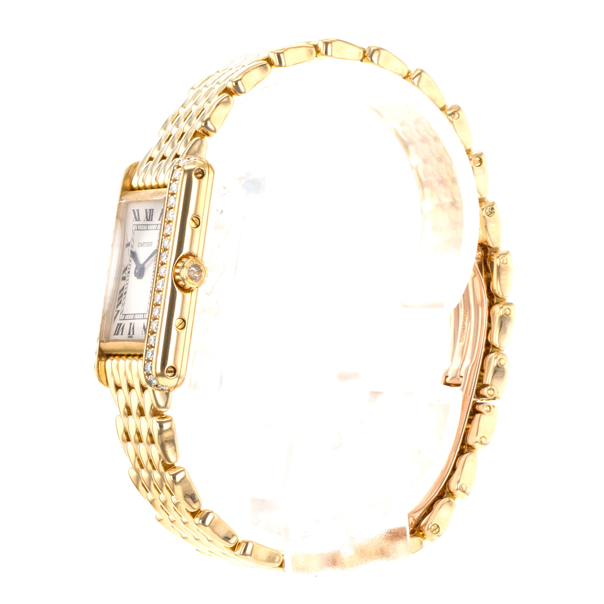 Cartier Tank Louis WA2013K3 Factory Diamond Teardrop Yellow Gold Ladies Watch thumbnail 5