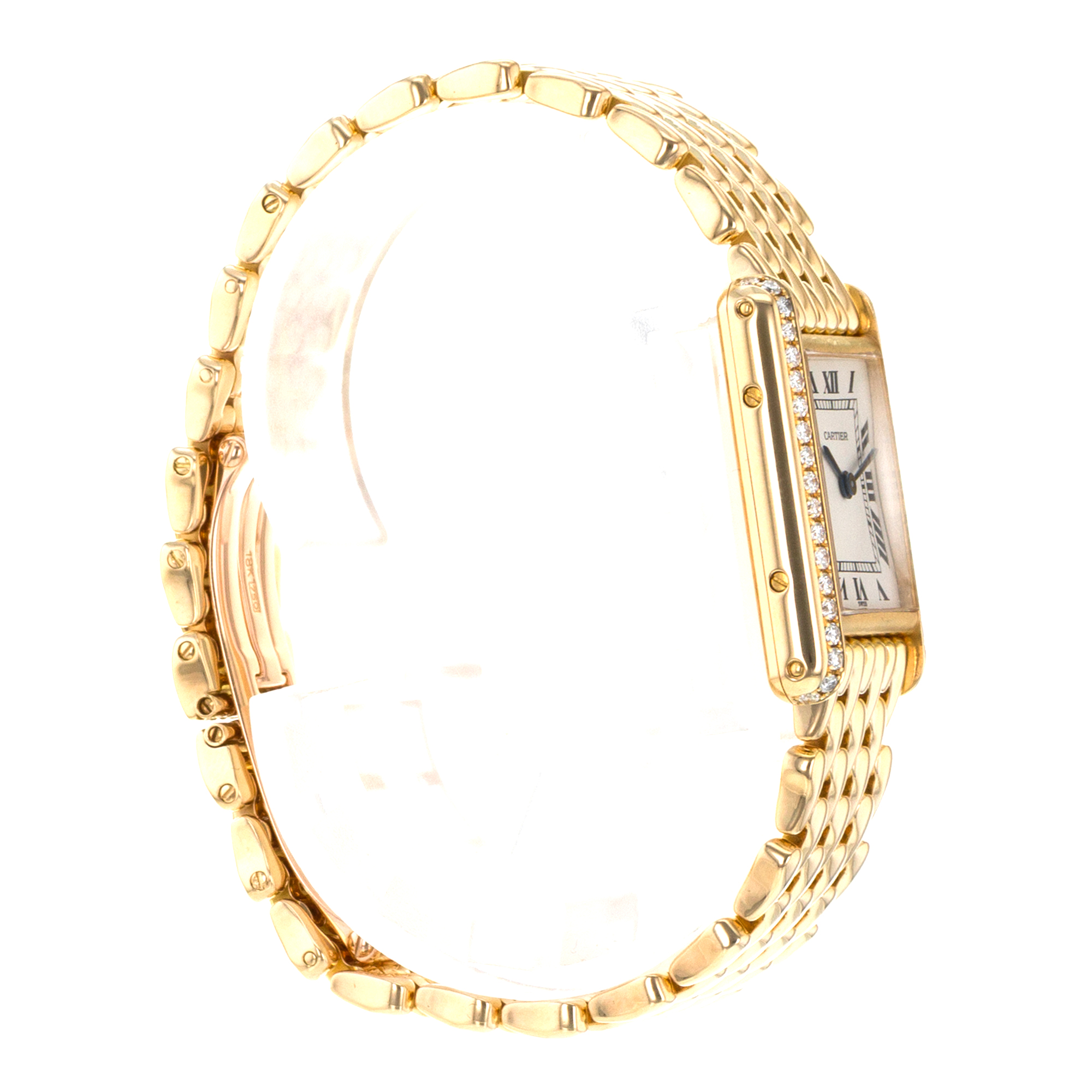 Cartier Tank Louis WA2013K3 Factory Diamond Teardrop Yellow Gold Ladies Watch thumbnail 6