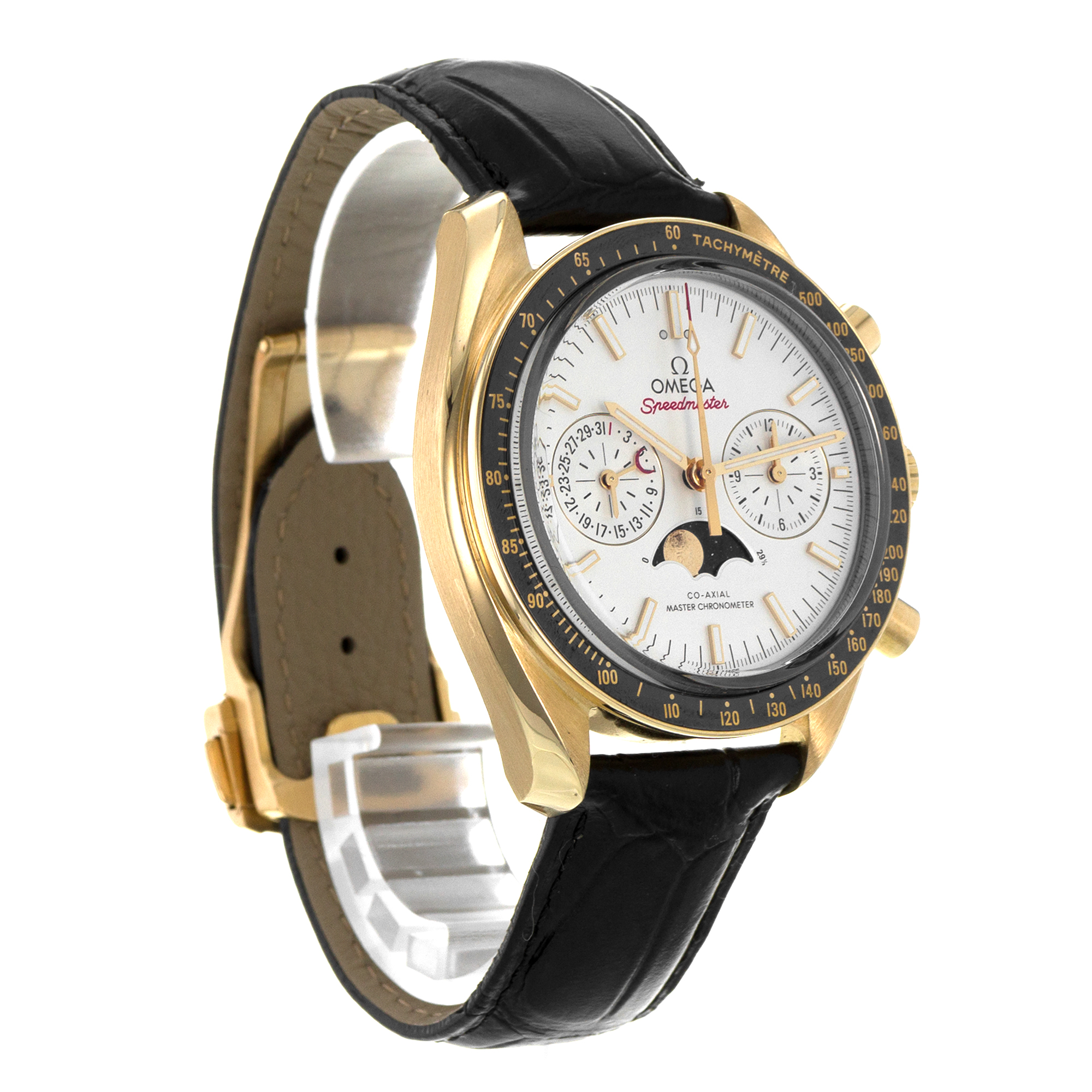 Omega Speedmaster Moonphase 304.63.44.52.02.001 44mm 18k Yellow Gold Mens Watch thumbnail 8