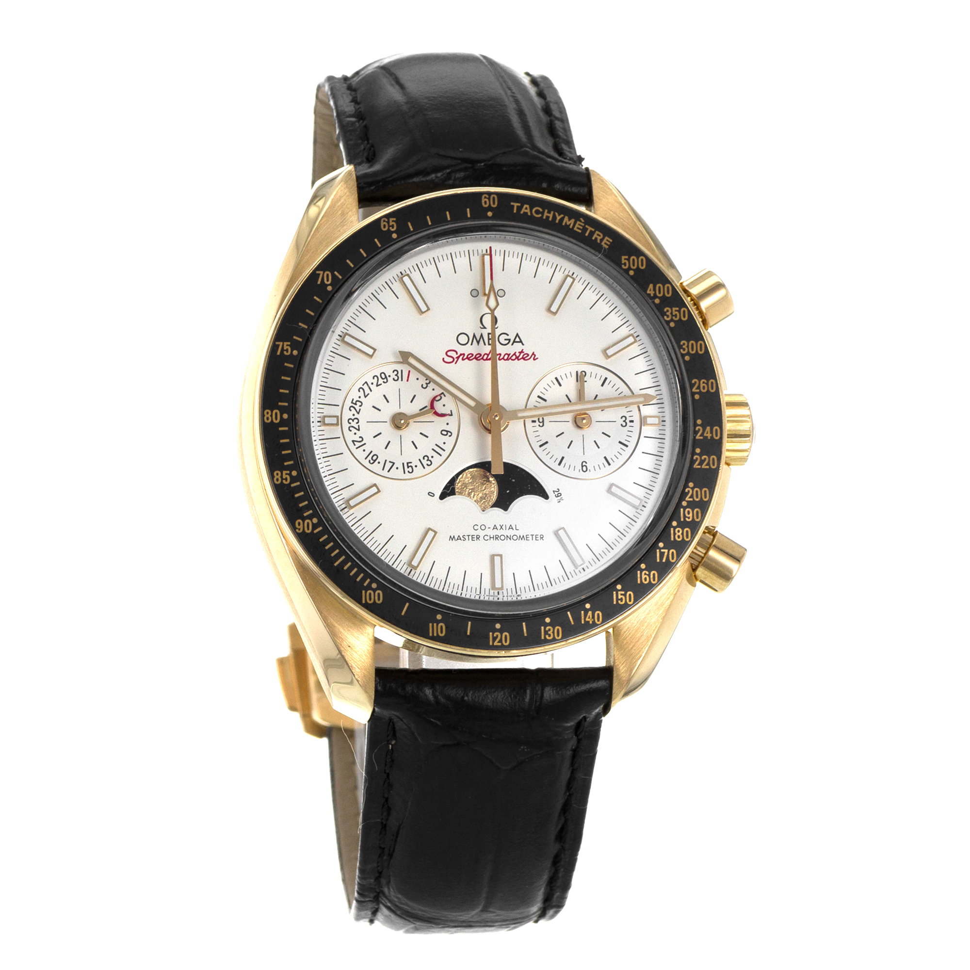 Omega Speedmaster Moonphase 304.63.44.52.02.001 44mm 18k Yellow Gold Mens Watch thumbnail 9