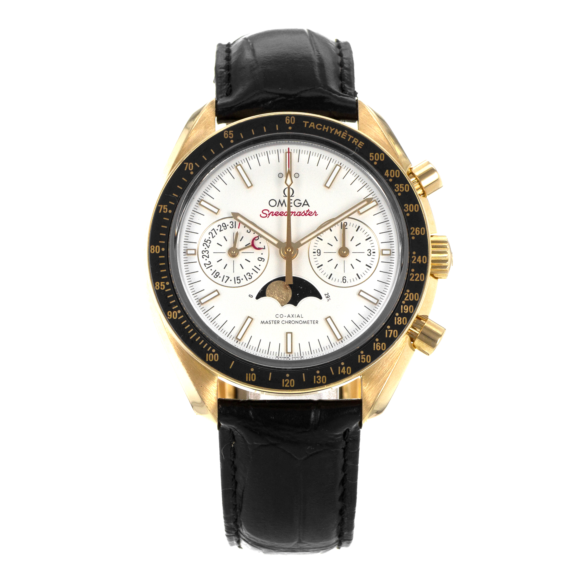 Omega Speedmaster Moonphase 304.63.44.52.02.001 44mm 18k Yellow Gold Mens Watch thumbnail 2