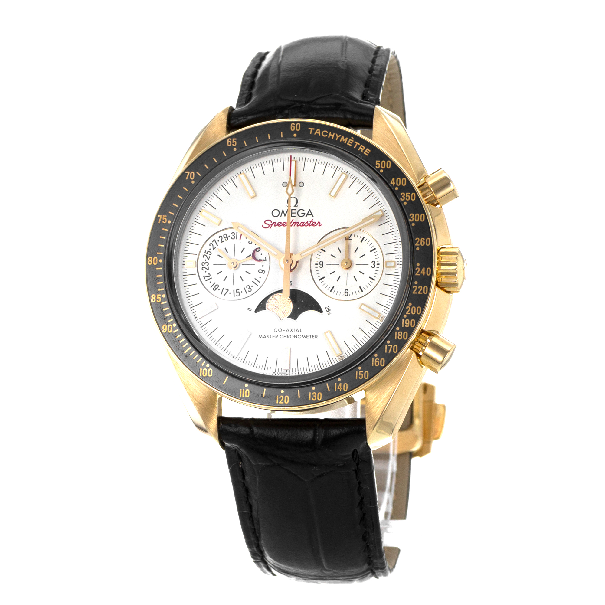 Omega Speedmaster Moonphase 304.63.44.52.02.001 44mm 18k Yellow Gold Mens Watch thumbnail 4
