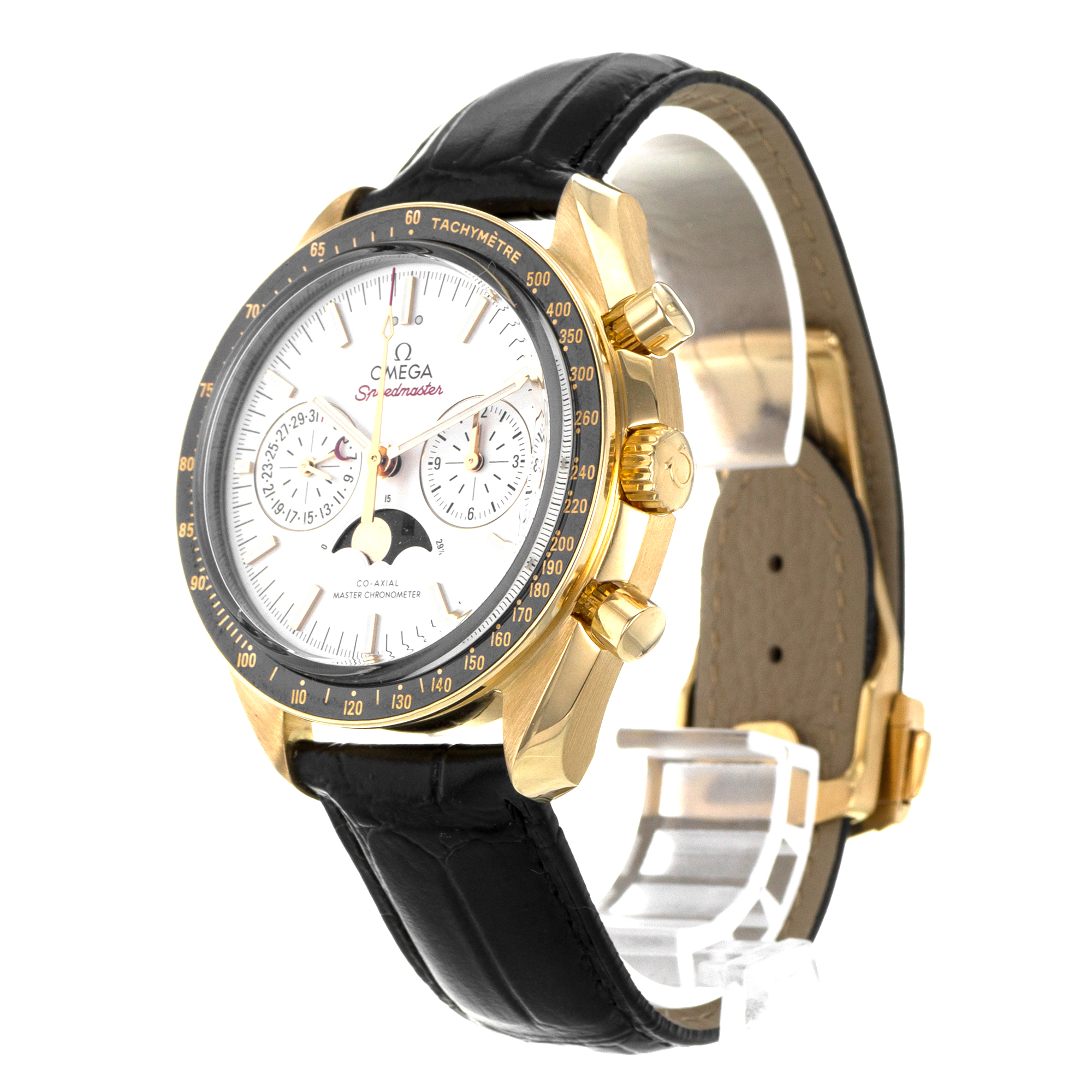 Omega Speedmaster Moonphase 304.63.44.52.02.001 44mm 18k Yellow Gold Mens Watch thumbnail 5