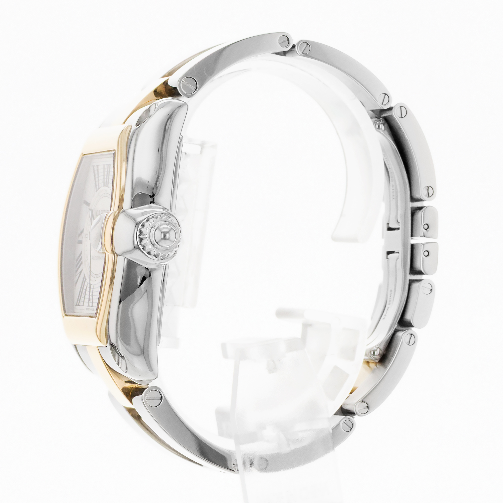 Cartier Roadster W62031Y4 2510 38mm Large Roman Steel Yellow Gold Mens Watch thumbnail 5