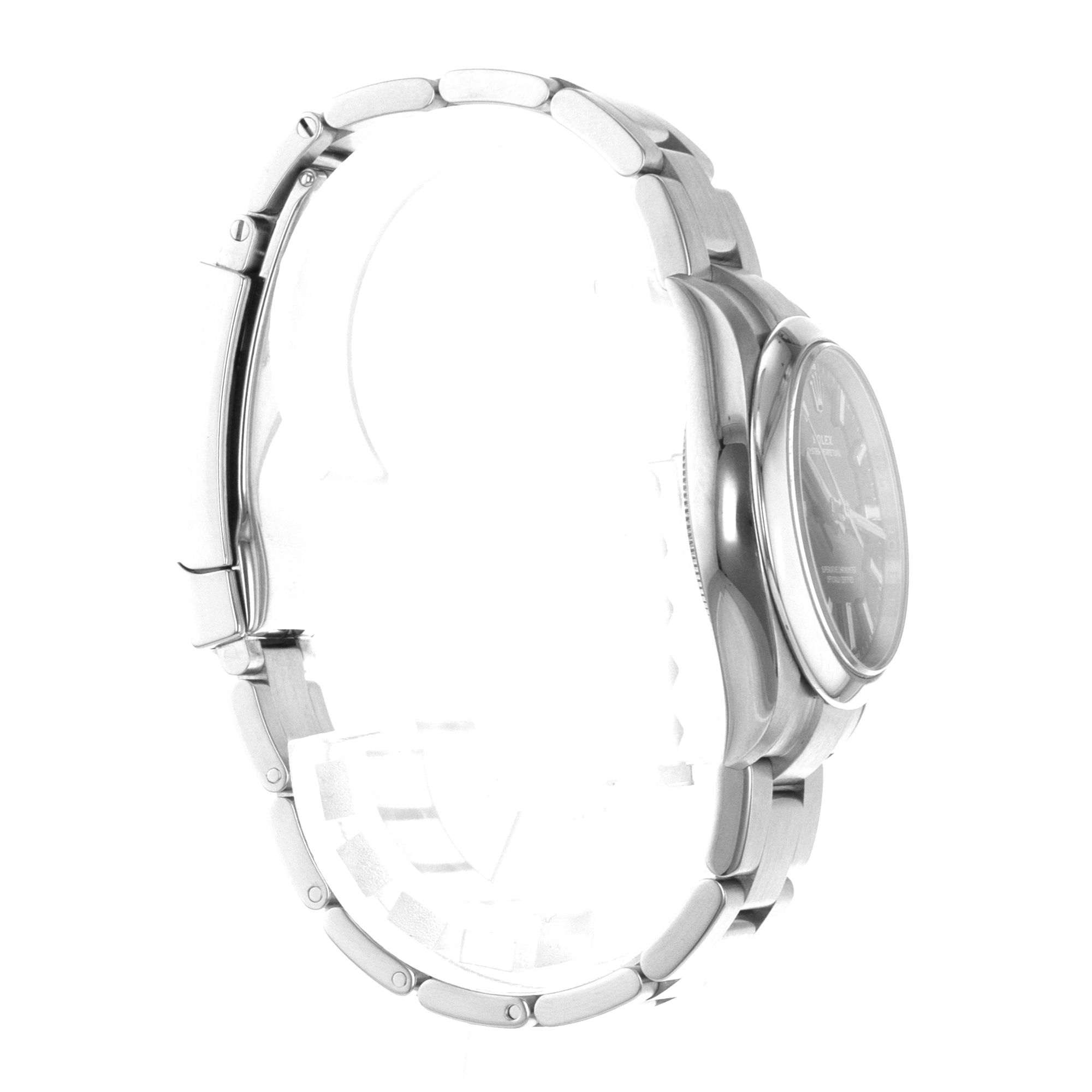 Rolex Oyster Perpetual 34 124200 Black Stick Smooth Oyster Mens Watch 2021 thumbnail 7