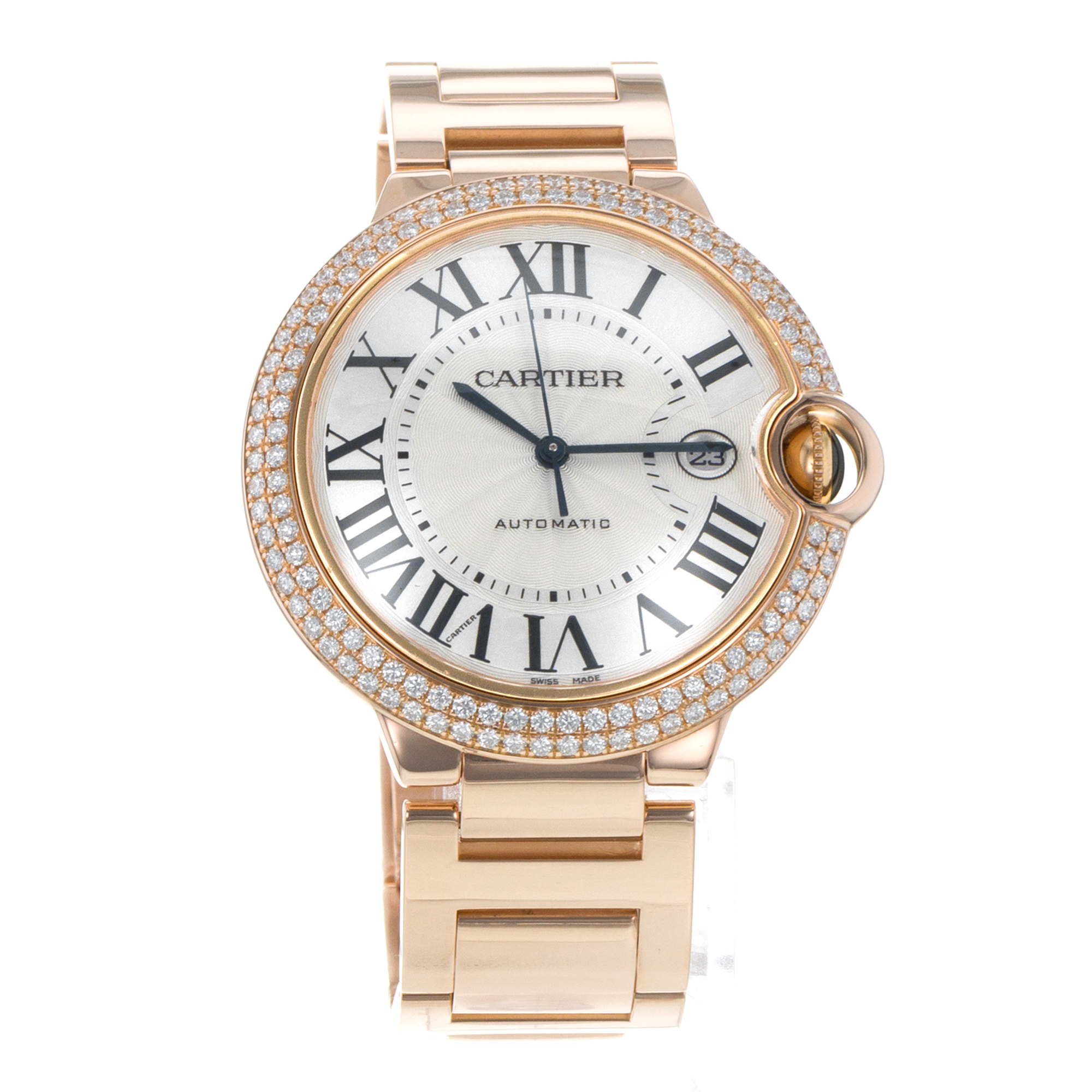 Cartier Ballon Bleu 42mm WE9008Z3 2999 Factory Diamonds Rose Gold Mens Watch thumbnail 8