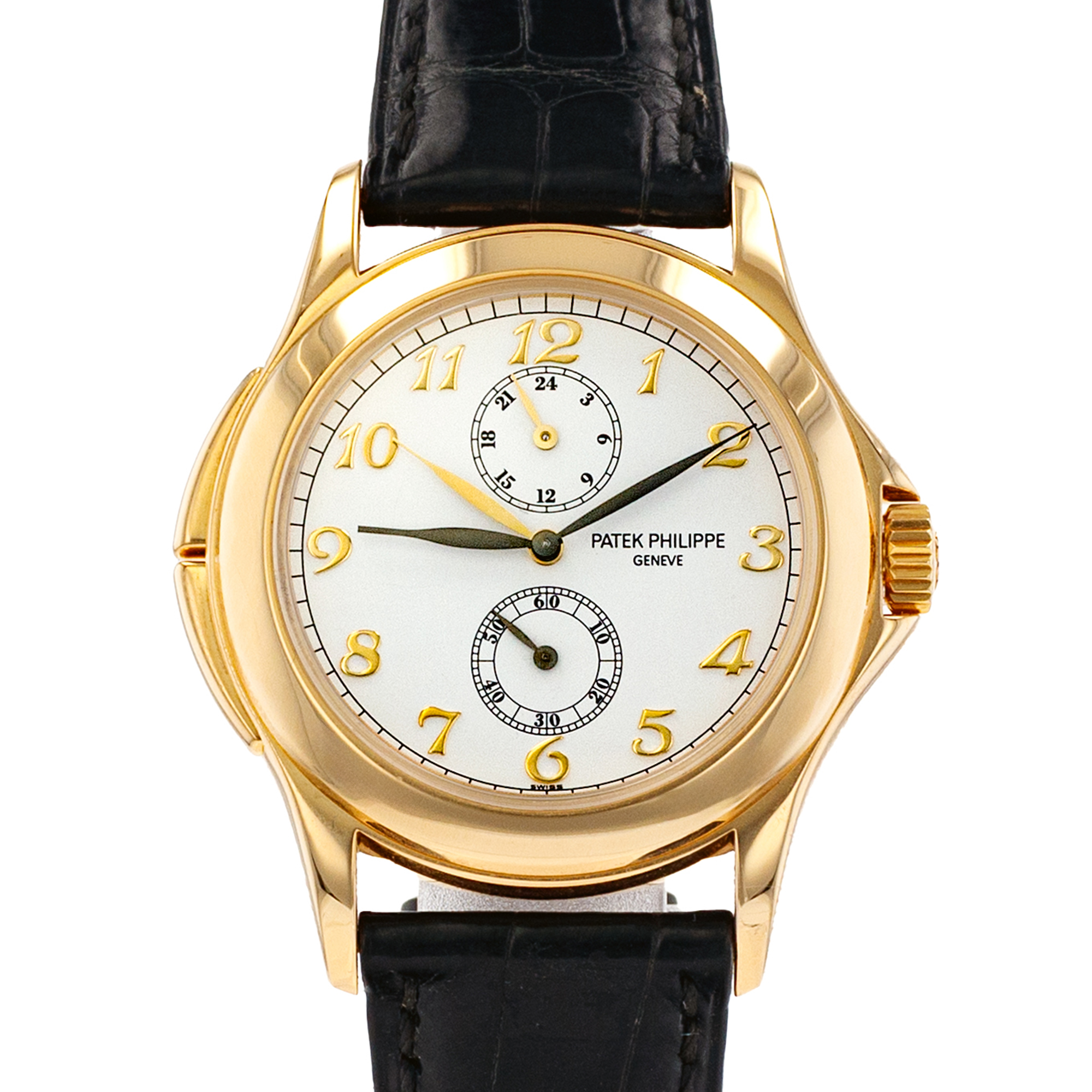 Patek Philippe Calatrava 5134J-001 37mm White Arabic Yellow Gold Mens Watch thumbnail 1