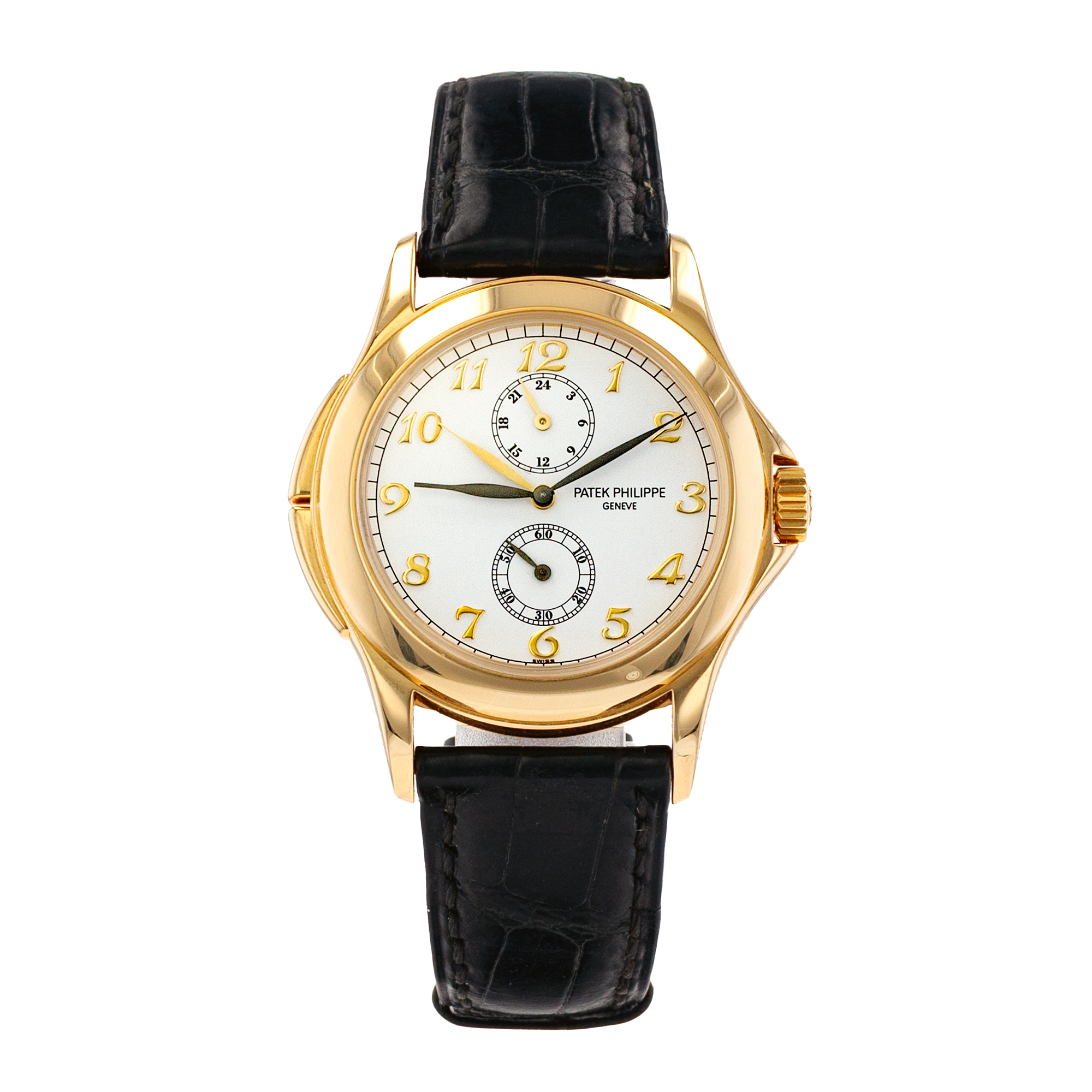 Patek Philippe Calatrava 5134J-001 37mm White Arabic Yellow Gold Mens Watch thumbnail 2