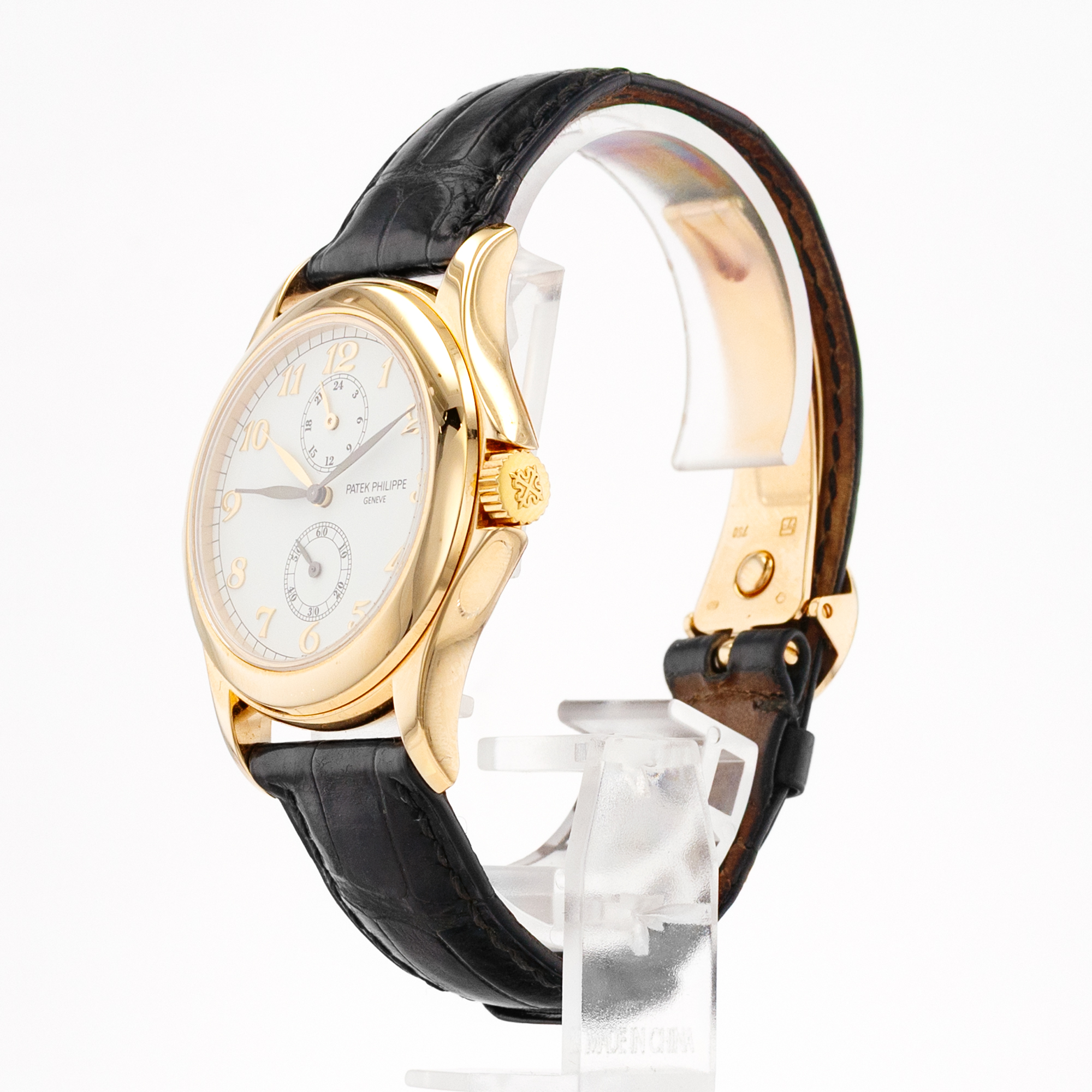 Patek Philippe Calatrava 5134J-001 37mm White Arabic Yellow Gold Mens Watch thumbnail 4