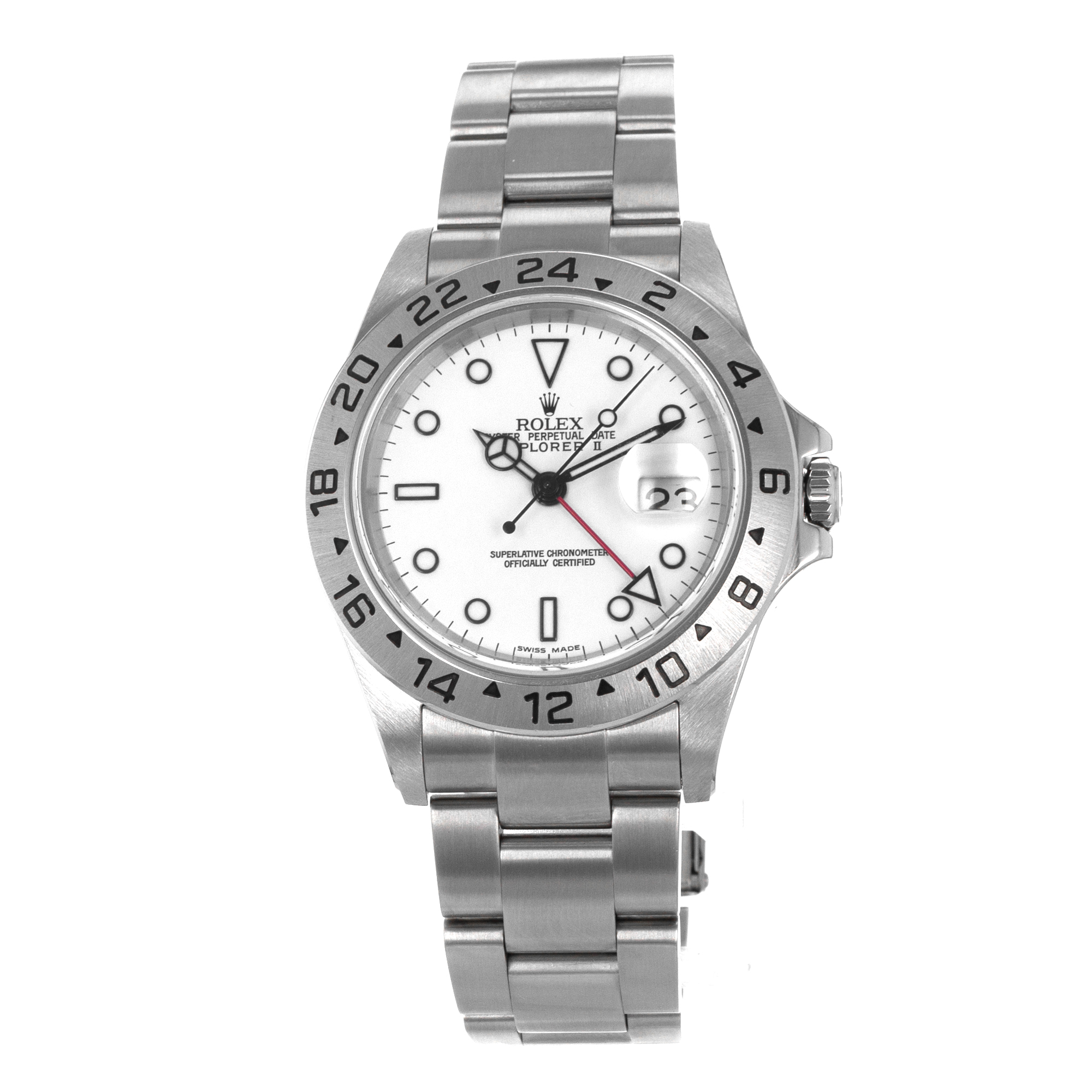 Rolex Explorer II 16570 40mm White GMT Steel Oyster Automatic Mens Watch thumbnail 4