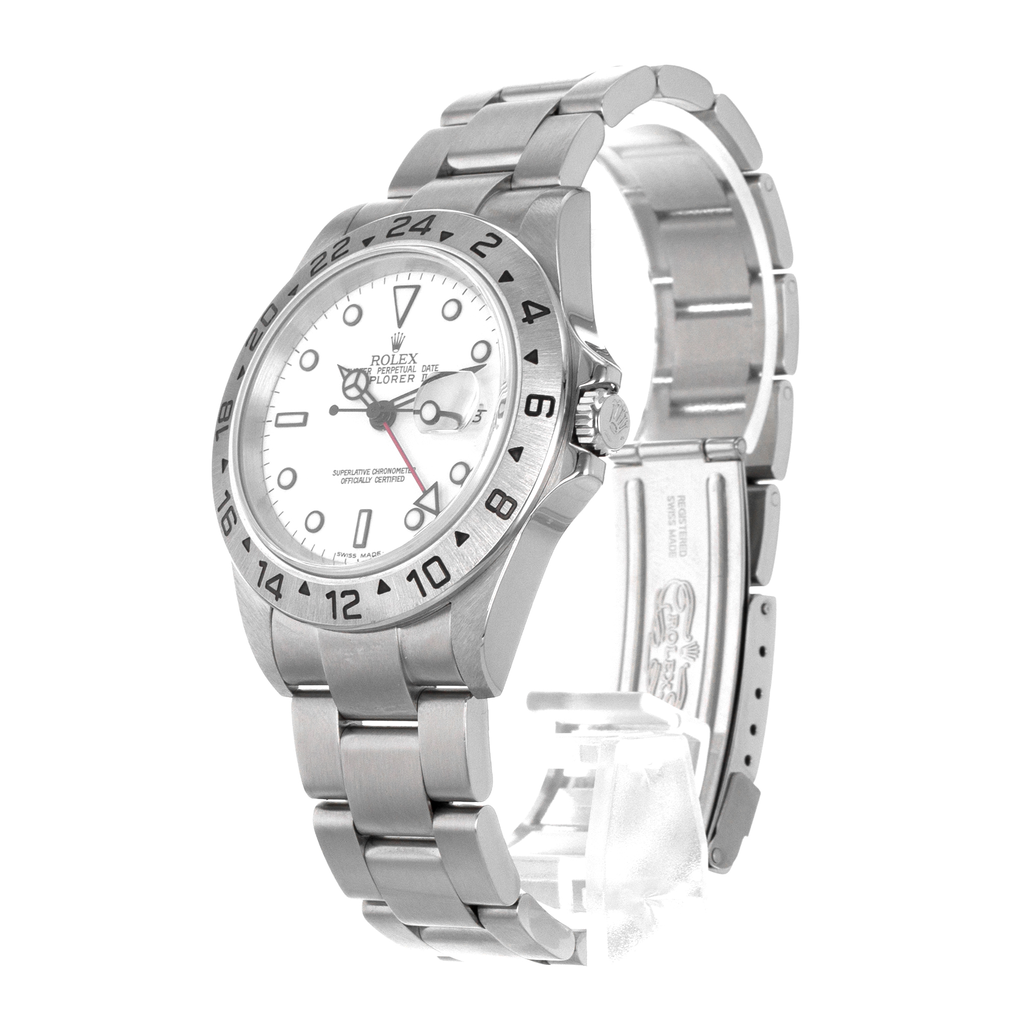 Rolex Explorer II 16570 40mm White GMT Steel Oyster Automatic Mens Watch thumbnail 5