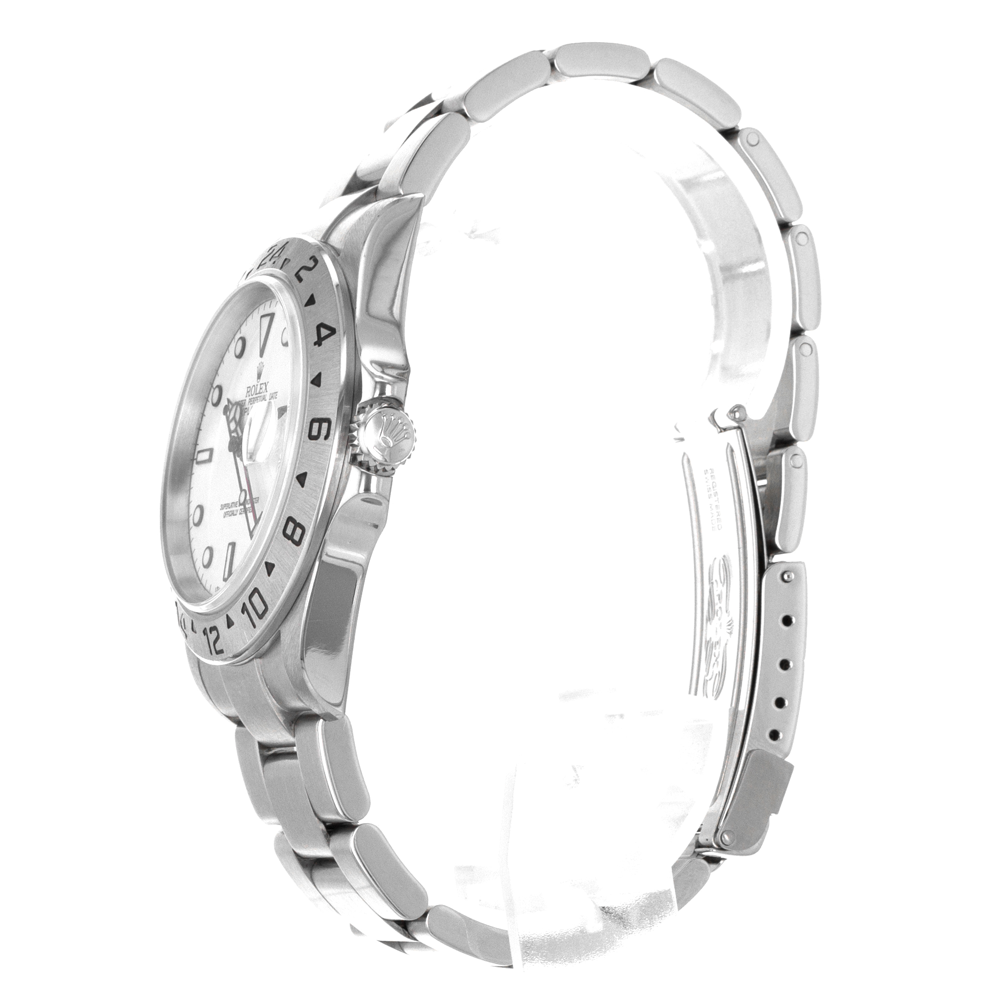 Rolex Explorer II 16570 40mm White GMT Steel Oyster Automatic Mens Watch thumbnail 6