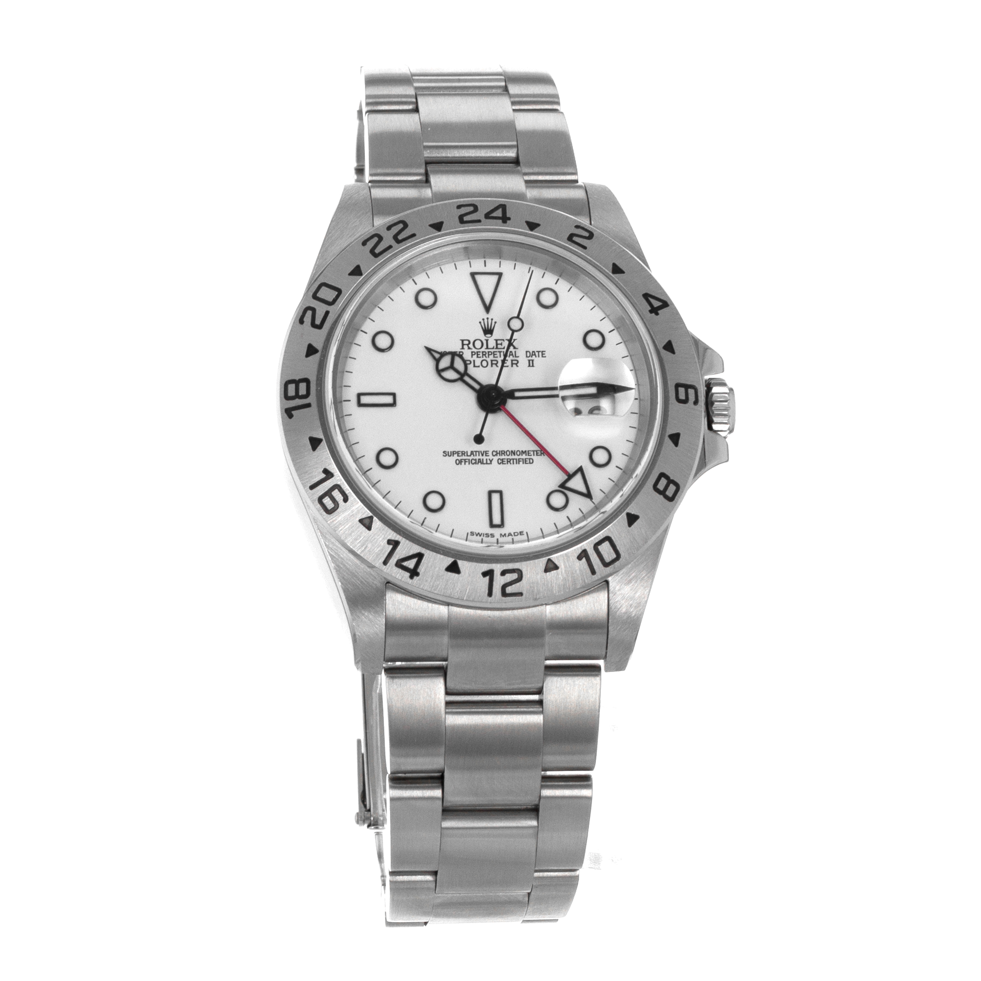 Rolex Explorer II 16570 40mm White GMT Steel Oyster Automatic Mens Watch thumbnail 9
