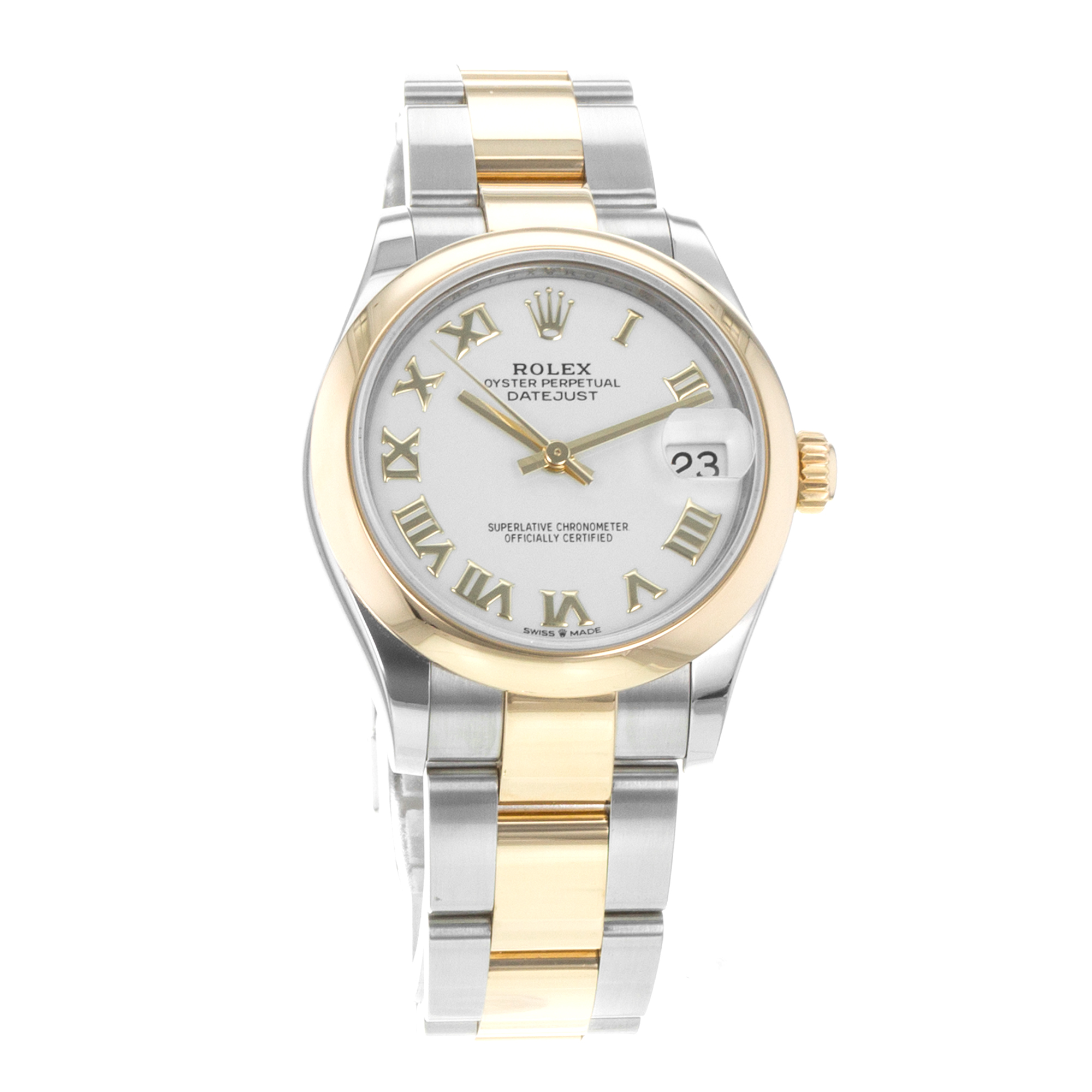 Rolex Datejust 31 278243 White Roman Steel Yellow Gold Oyster Ladies Watch 2020 thumbnail 10