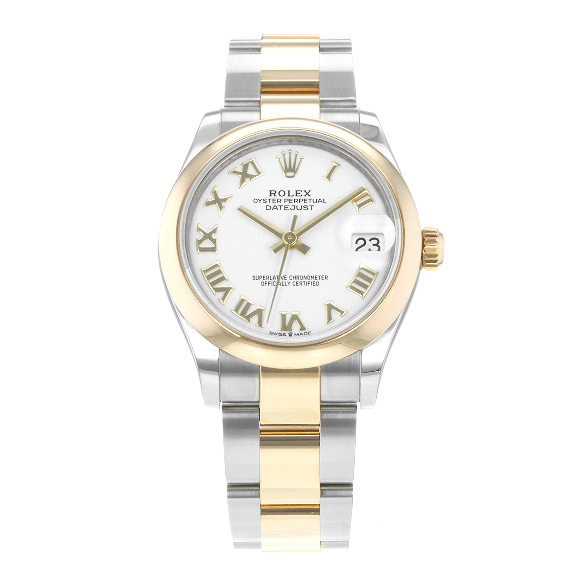 Rolex Datejust 31 278243 White Roman Steel Yellow Gold Oyster Ladies Watch 2020 thumbnail 2