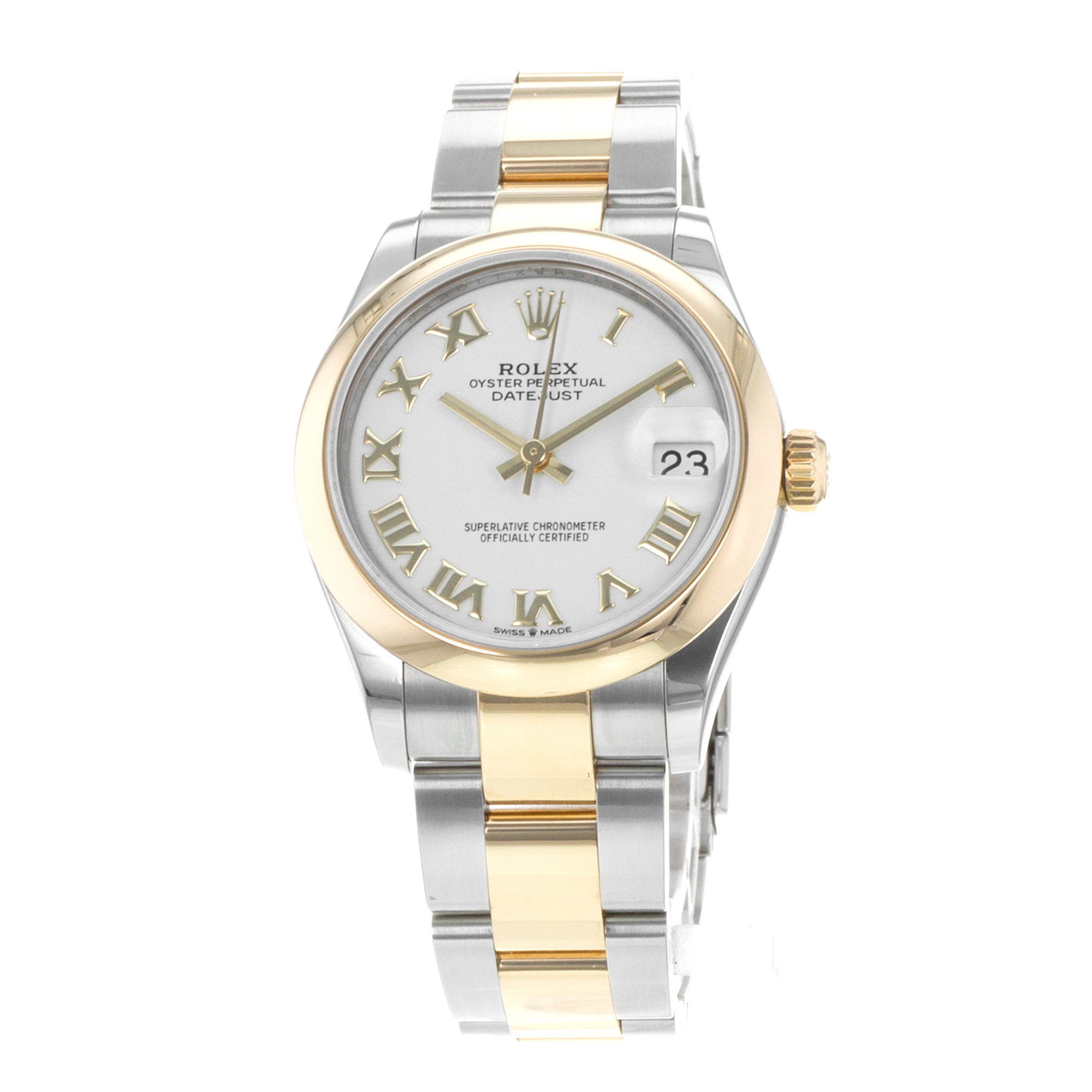 Rolex Datejust 31 278243 White Roman Steel Yellow Gold Oyster Ladies Watch 2020 thumbnail 4