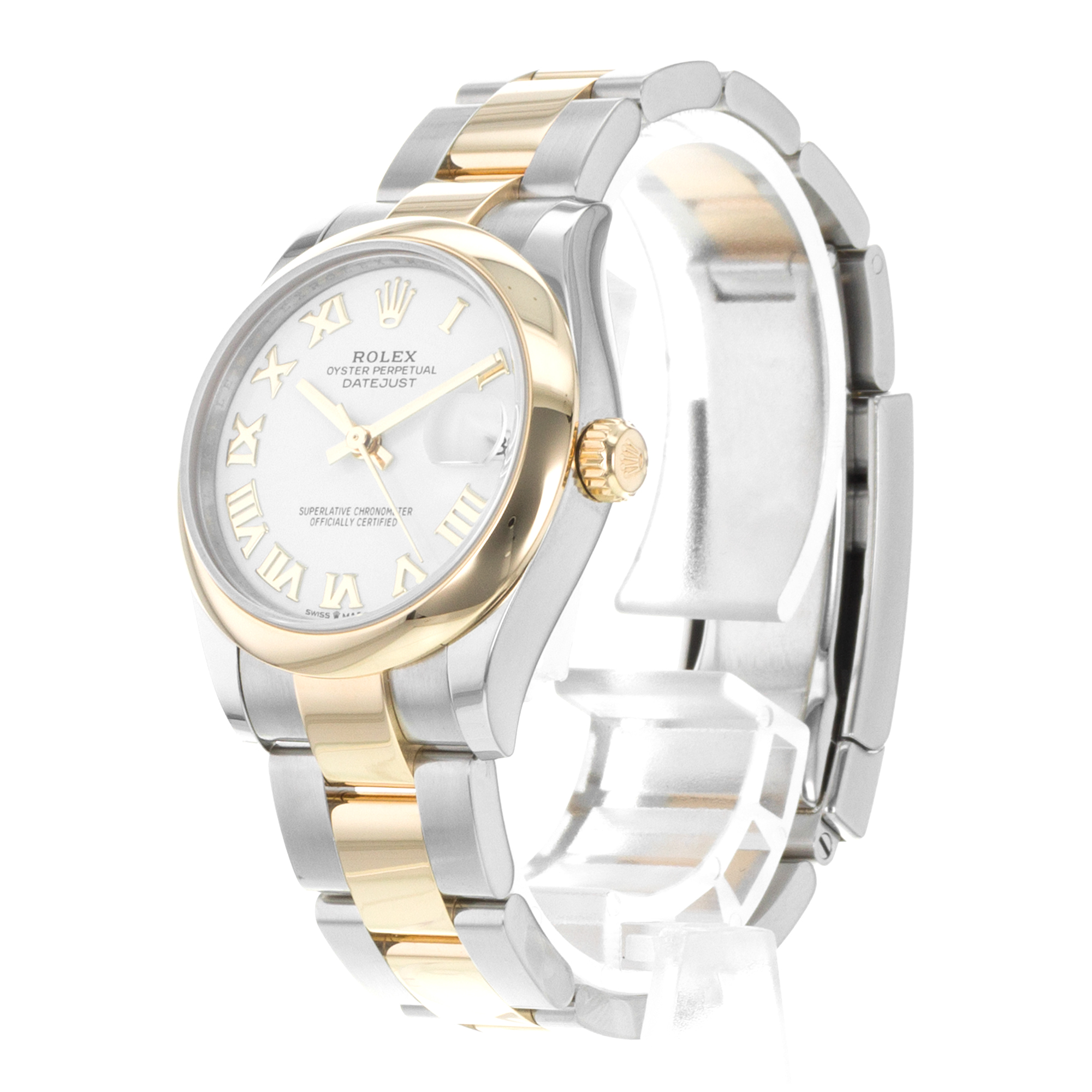 Rolex Datejust 31 278243 White Roman Steel Yellow Gold Oyster Ladies Watch 2020 thumbnail 6